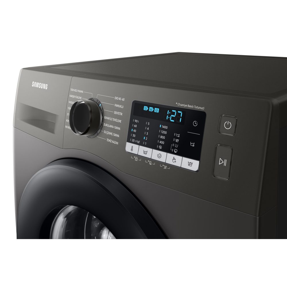 Samsung 9kg Series 5 Ecobubble Steam Washing Machine 1400rpm WW90TA046AX - GRAPHITE Samsung 9kg Series 5 Ecobubble Steam Washing Machine 1400rpm WW90TA046AX - GRAPHITE