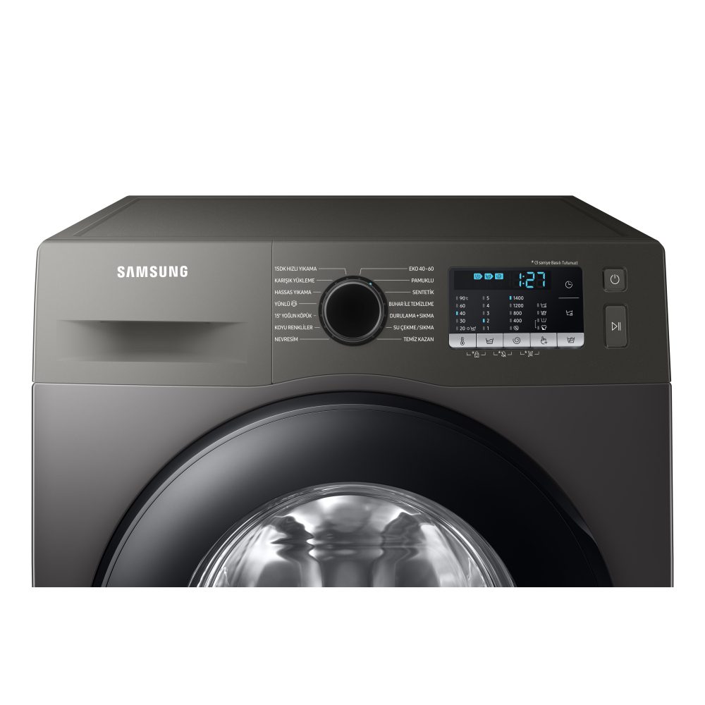 Samsung 9kg Series 5 Ecobubble Steam Washing Machine 1400rpm WW90TA046AX - GRAPHITE Samsung 9kg Series 5 Ecobubble Steam Washing Machine 1400rpm WW90TA046AX - GRAPHITE
