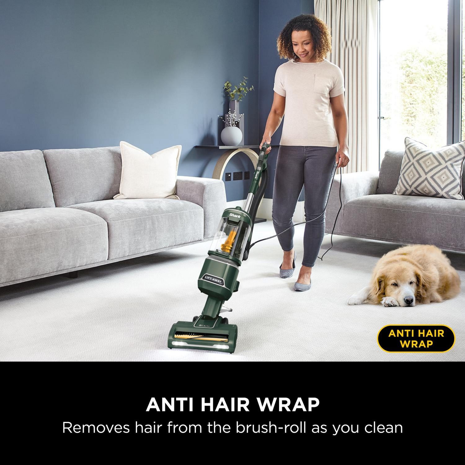 Shark Anti Hair Wrap Upright Vacuum Cleaner With Lift-Away, Pet Model - Nz691ukt - Green Shark Anti Hair Wrap Upright Vacuum Cleaner With Lift-Away, Pet Model - Nz691ukt - Green