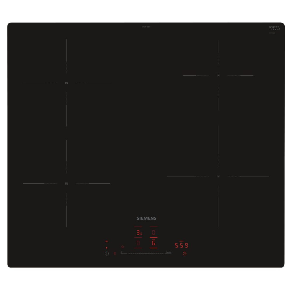 Siemens  60cm IQ-100 Flush Fit Induction Hob EH601HEB1E - BLACK