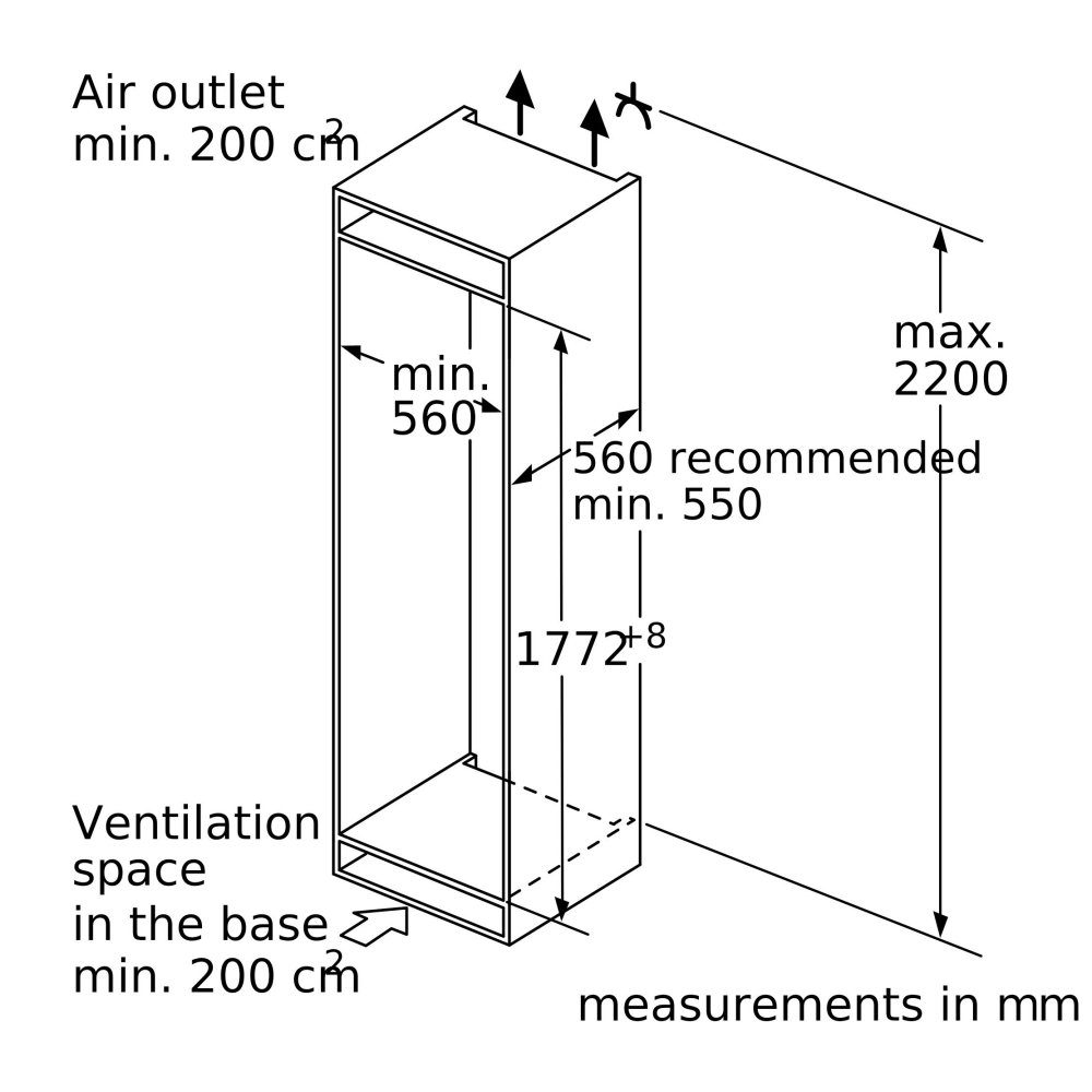 Siemens 177cm IQ GI81NHCE0 - 700 Integrated In Column Frost Free Freezer Siemens 177cm IQ GI81NHCE0 - 700 Integrated In Column Frost Free Freezer