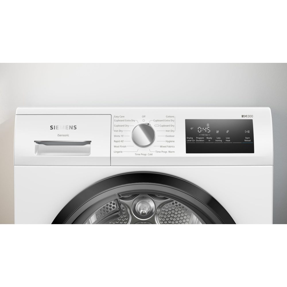Siemens WT45N203GB 8kg IQ-300 Condenser Tumble Dryer - WHITE Siemens WT45N203GB 8kg IQ-300 Condenser Tumble Dryer - WHITE