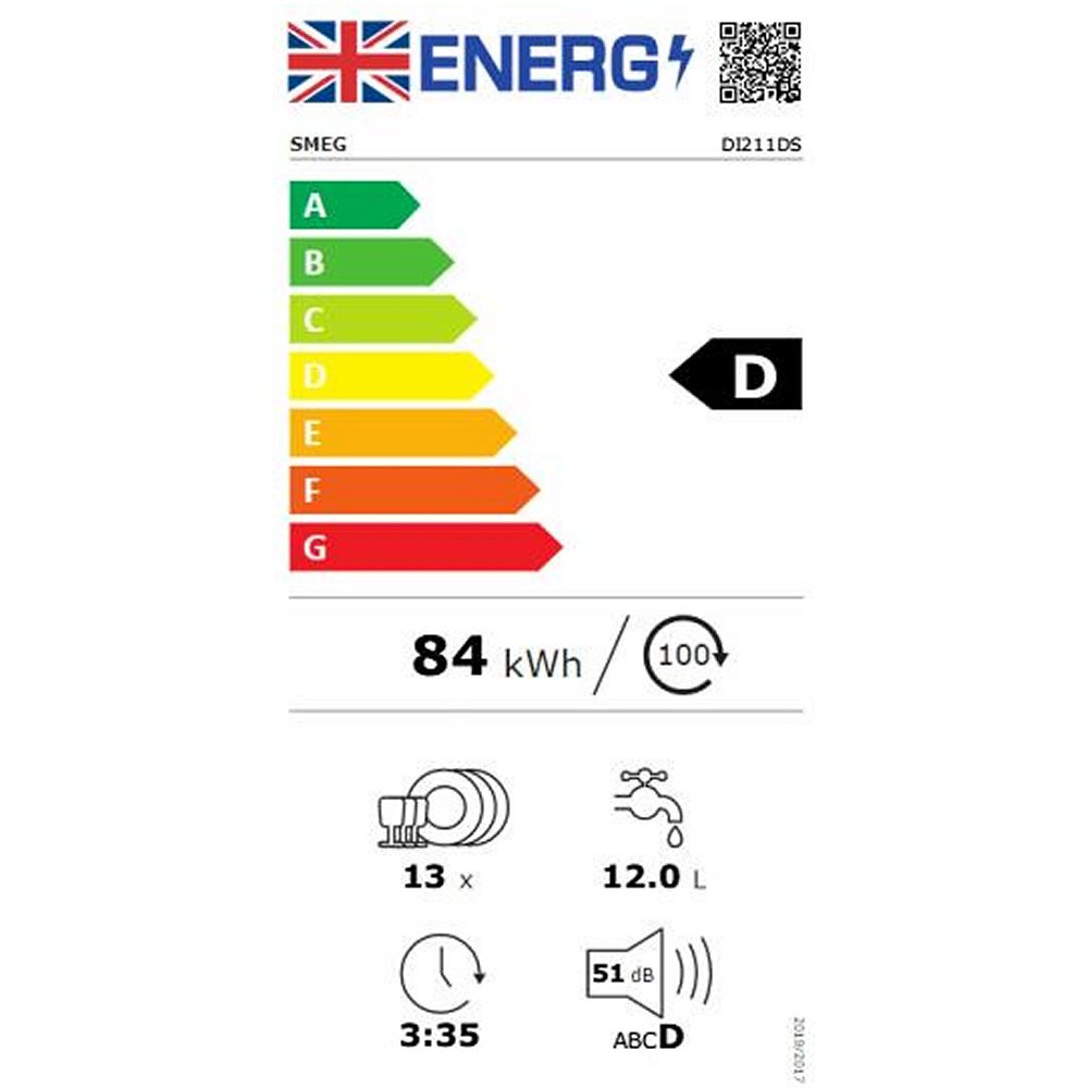 Smeg 60cm Fully Integrated Dishwasher DI211DS Smeg 60cm Fully Integrated Dishwasher DI211DS