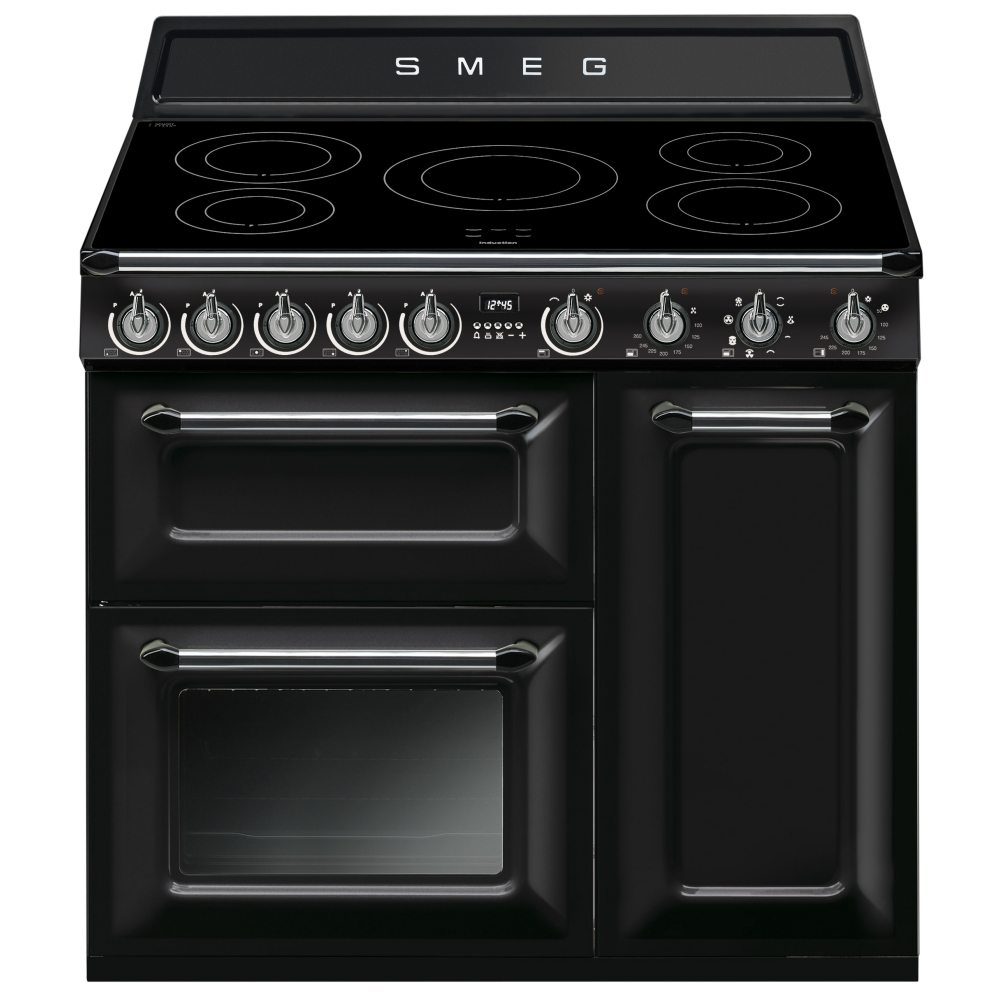 Smeg 90cm Victoria Induction Range Cooker TR93IBL - BLACK Smeg 90cm Victoria Induction Range Cooker TR93IBL - BLACK