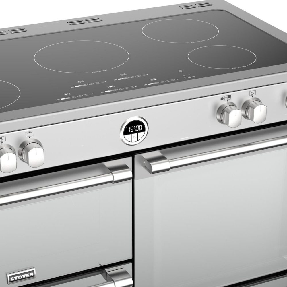 Stoves 11431 Sterling 110cm Induction Range Cooker ST STER S1100EI MK22 SS - STAINLESS STEEL Stoves 11431 Sterling 110cm Induction Range Cooker ST STER S1100EI MK22 SS - STAINLESS STEEL