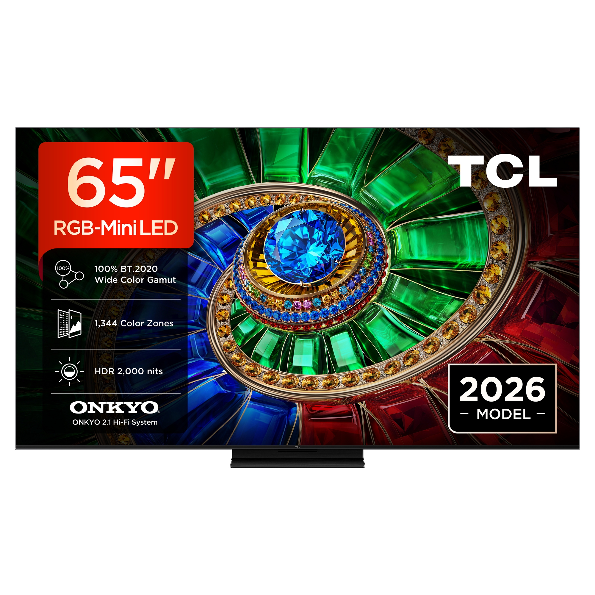 TCL 65" RGB Mini LED TV, 4K UHD, 144HZ, Smart Google TV 65RM7L-UK - Black