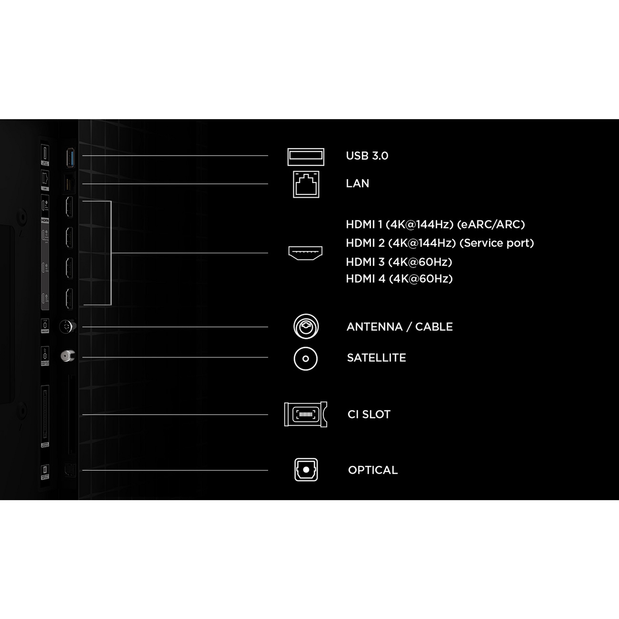 TCL 98" QD-Mini LED TV Matte NXTVISION Display 144Hz 98A400U-UK - Black TCL 98" QD-Mini LED TV Matte NXTVISION Display 144Hz 98A400U-UK - Black