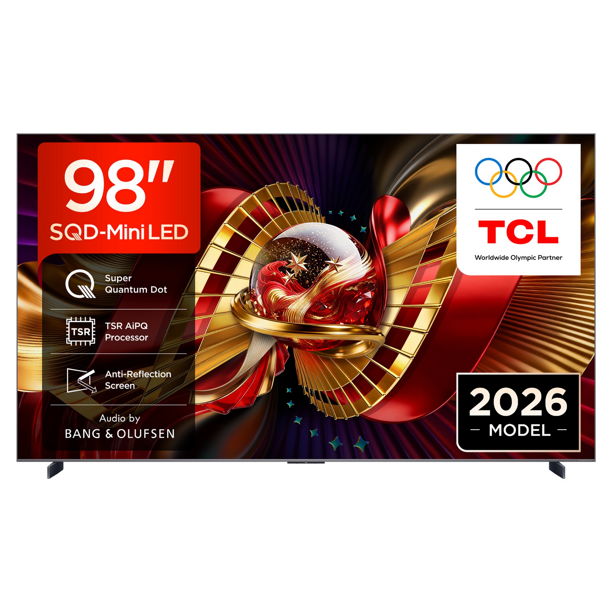 TCL 98" QD-Mini LED 4K UHD 144 Hz Smart Google TV Dolby Atmos, Audio by Bang + Olufsen 98C8L-UK - Black