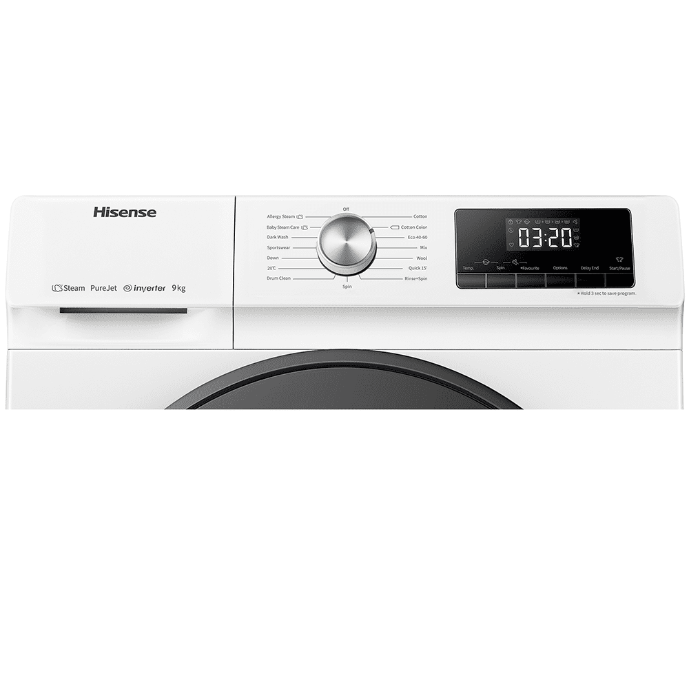 Hisense 9kg 3 Series Washing Machine 1400rpm WFQA9014EVJM - WHITE Hisense 9kg 3 Series Washing Machine 1400rpm WFQA9014EVJM - WHITE
