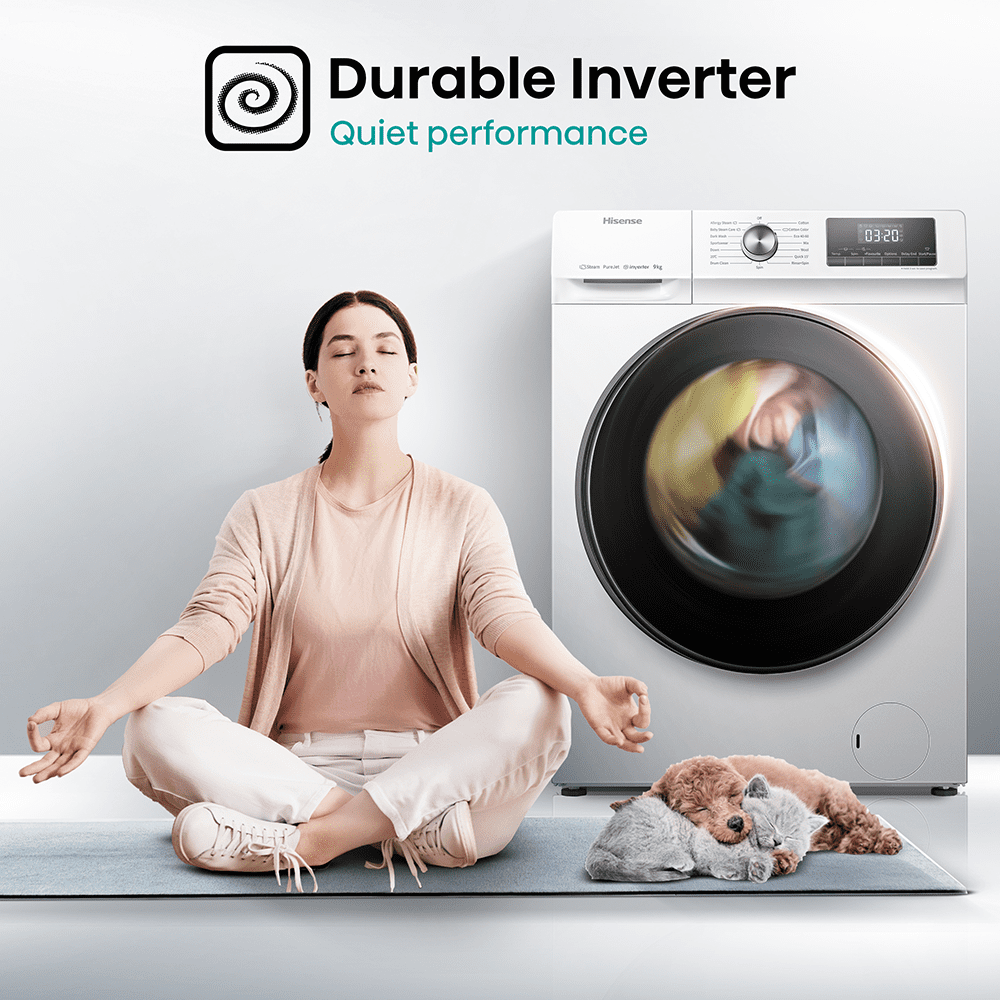 Hisense 9kg 3 Series Washing Machine 1400rpm WFQA9014EVJM - WHITE Hisense 9kg 3 Series Washing Machine 1400rpm WFQA9014EVJM - WHITE