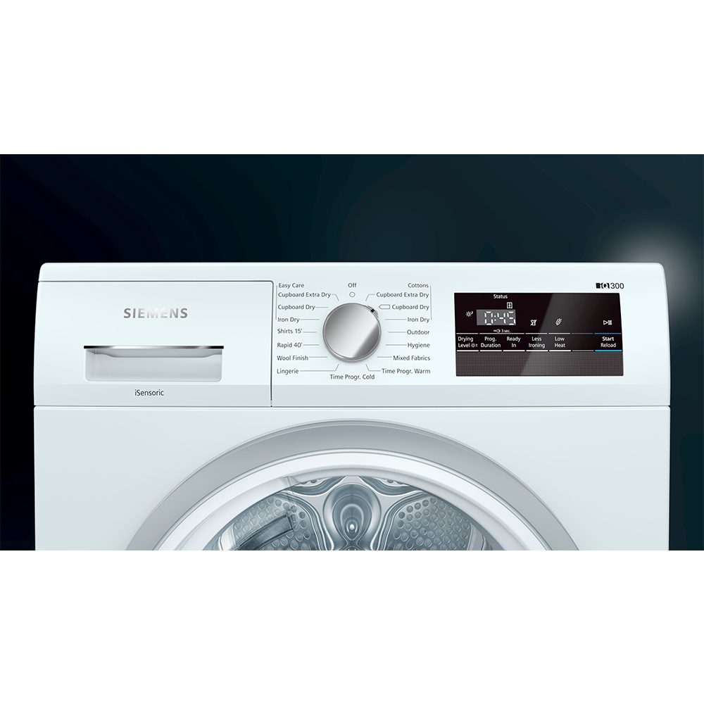 Siemens WT45N202GB 8kg IQ-300 Condenser Tumble Dryer - WHITE Siemens WT45N202GB 8kg IQ-300 Condenser Tumble Dryer - WHITE