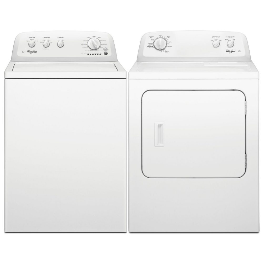 Whirlpool 15kg American Washing Machine And Dryer Pack 3LWTW4705FW 3LWED4705FW - WHITE Whirlpool 15kg American Washing Machine And Dryer Pack 3LWTW4705FW 3LWED4705FW - WHITE