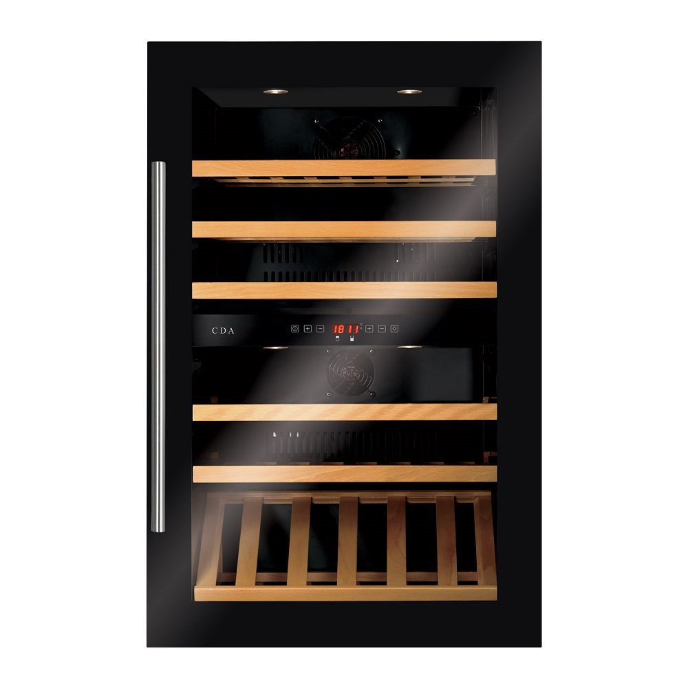 CDA 88cm Integrated In Column Dual Zone Wine Cooler FWV902BL - BLACK CDA 88cm Integrated In Column Dual Zone Wine Cooler FWV902BL - BLACK