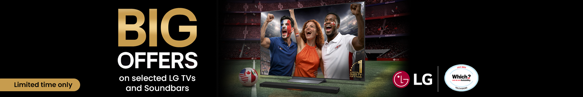 save on LG TVs and soundbars