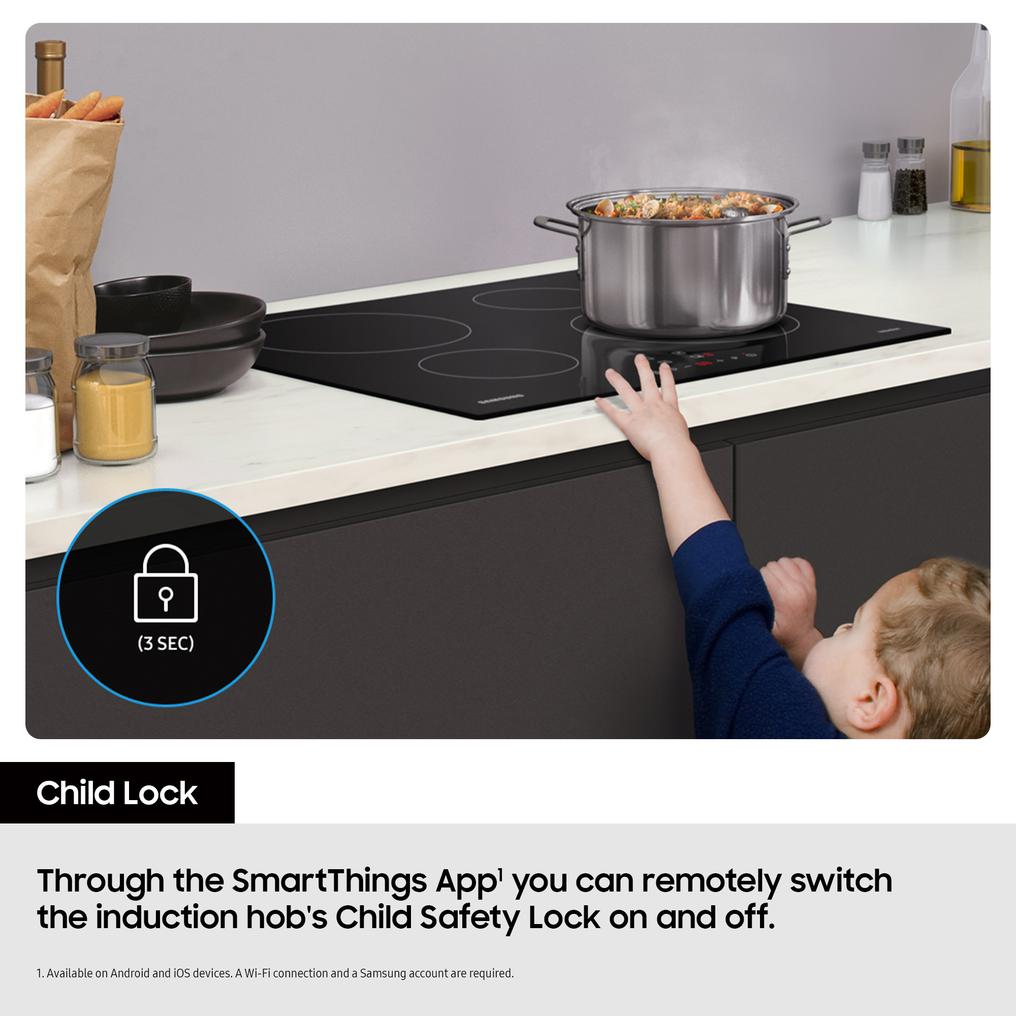 Samsung 29cm 2 Zone Ceramic Domino Hob C21RJAN/EU - Black Samsung 29cm 2 Zone Ceramic Domino Hob C21RJAN/EU - Black
