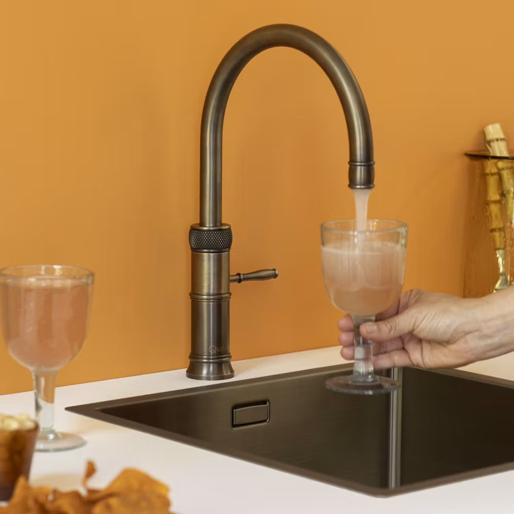 Quooker Combi+ Classic Fusion Round Boiling Water Tap COMBI+ CLASSIC FUSION ROUND PTN CFNRPTB - Patinated Brass Quooker Combi+ Classic Fusion Round Boiling Water Tap COMBI+ CLASSIC FUSION ROUND PTN CFNRPTB - Patinated Brass