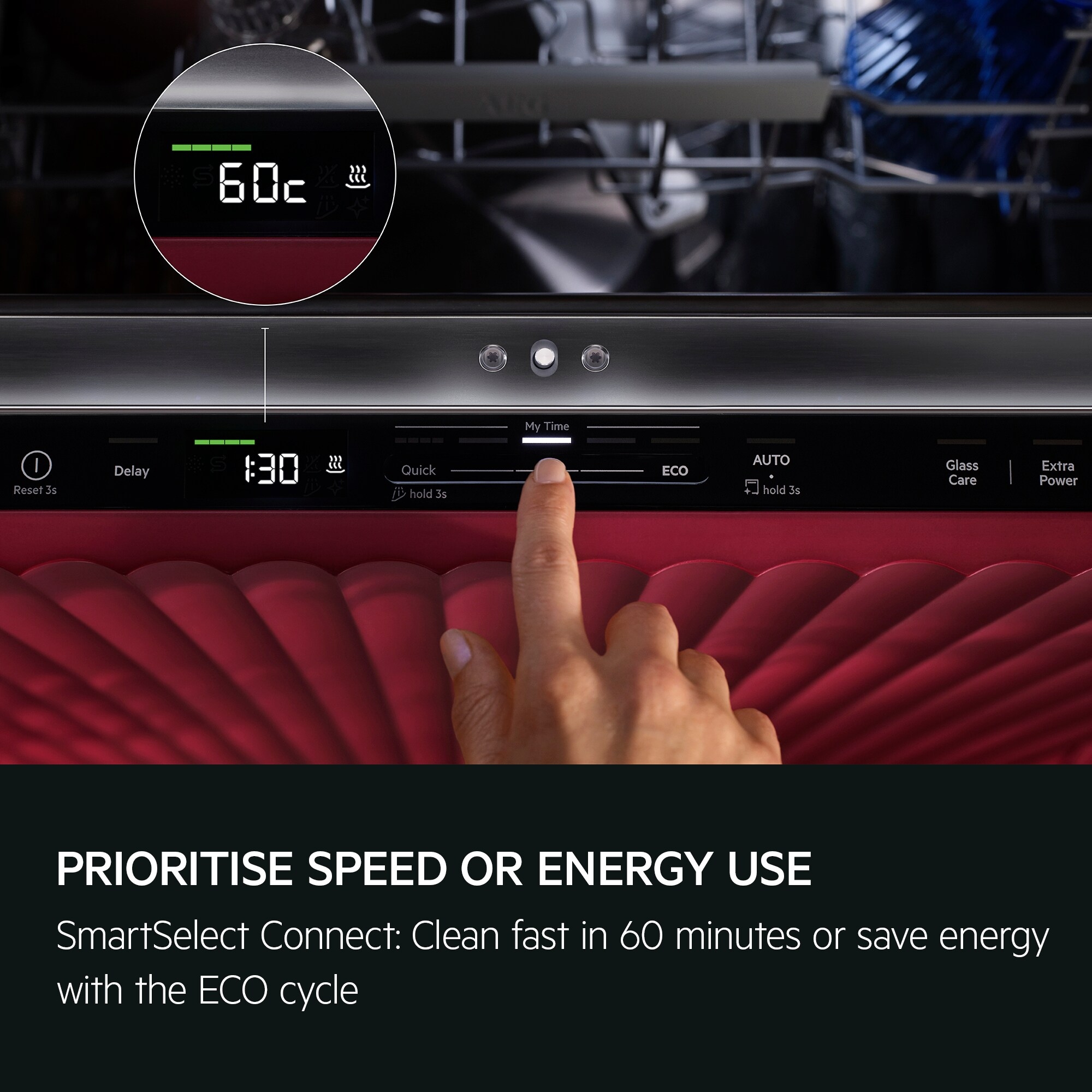 AEG 60cm Series 6000 SmartSelect Fully Integrated Dishwasher GI6200B1SN AEG 60cm Series 6000 SmartSelect Fully Integrated Dishwasher GI6200B1SN