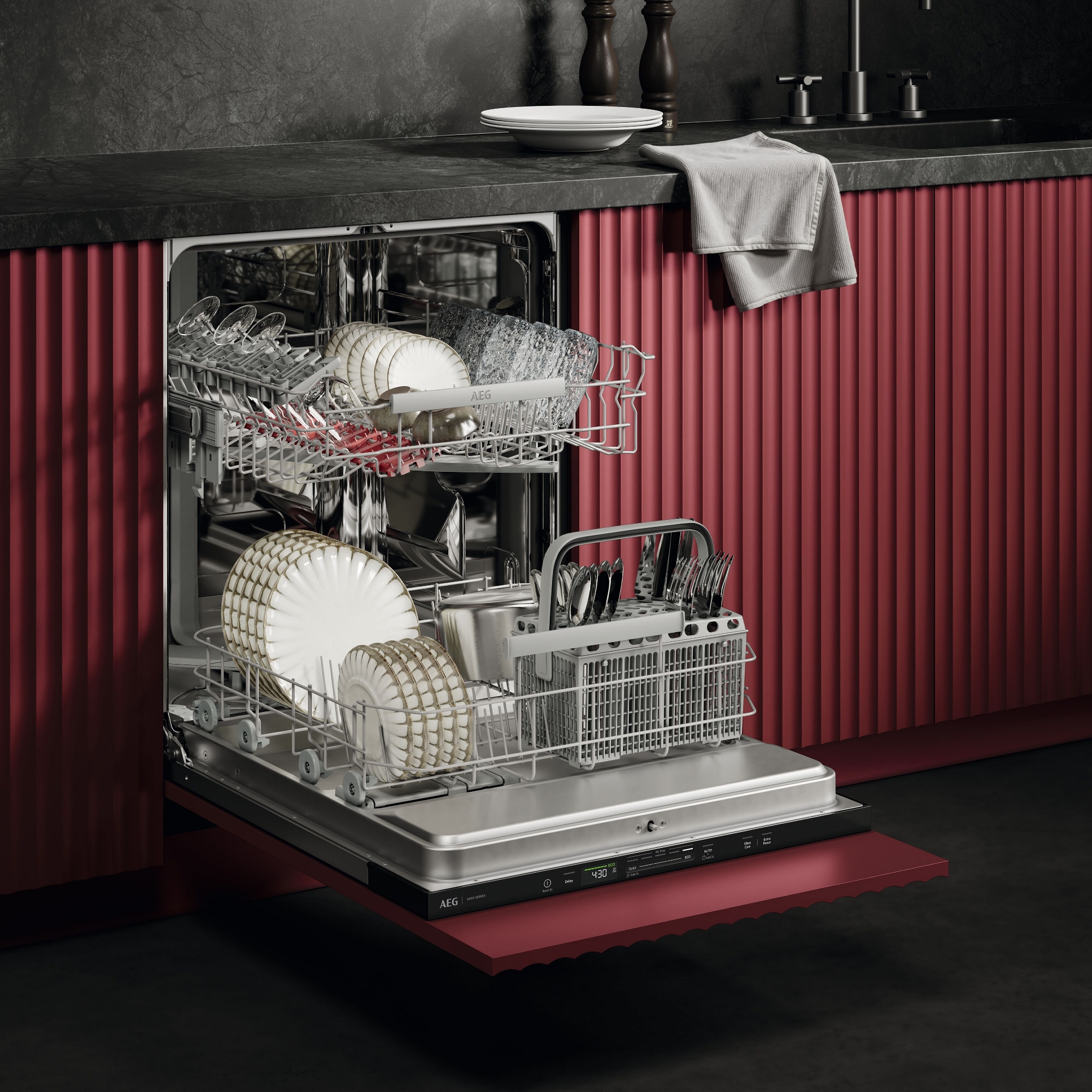 AEG 60cm Series 6000 SmartSelect Fully Integrated Dishwasher GI6200B1SN AEG 60cm Series 6000 SmartSelect Fully Integrated Dishwasher GI6200B1SN