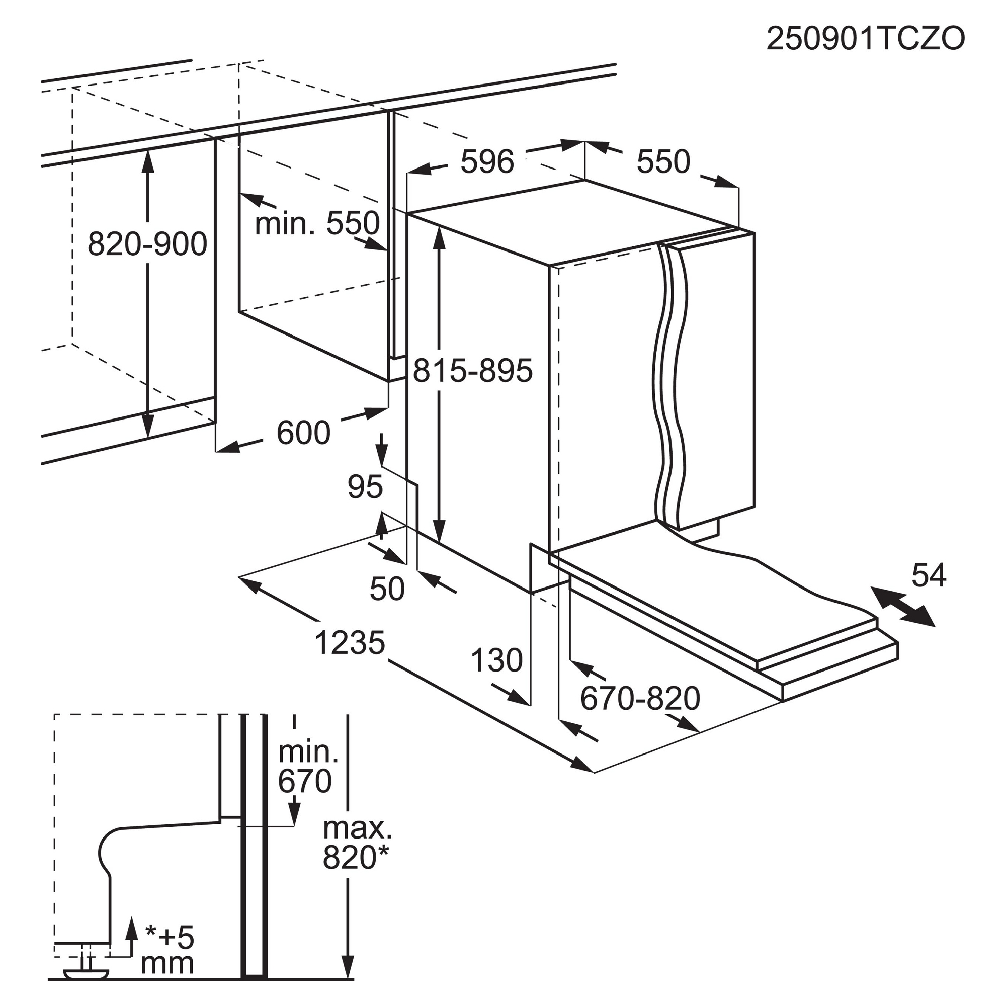 AEG 60cm Series 8000 SatelliteClean Pro Fully Integrated Dishwasher GI8200A1SN AEG 60cm Series 8000 SatelliteClean Pro Fully Integrated Dishwasher GI8200A1SN