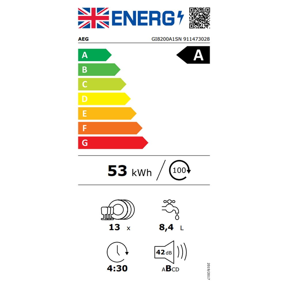 AEG 60cm Series 8000 SatelliteClean Pro Fully Integrated Dishwasher GI8200A1SN AEG 60cm Series 8000 SatelliteClean Pro Fully Integrated Dishwasher GI8200A1SN