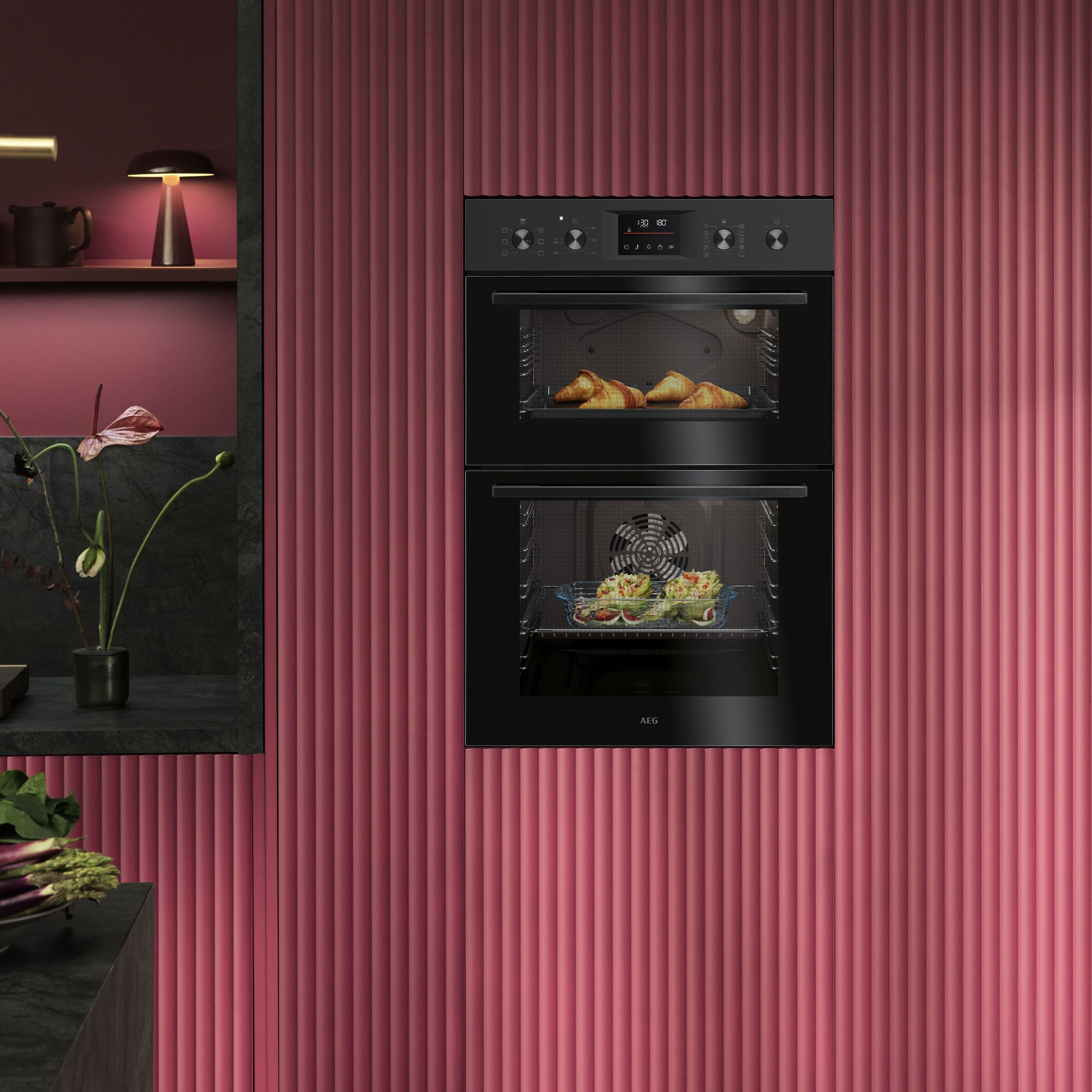 AEG Series 6000 SurroundCook Built-in Multifunction Double Oven OU5CP40B - Black AEG Series 6000 SurroundCook Built-in Multifunction Double Oven OU5CP40B - Black