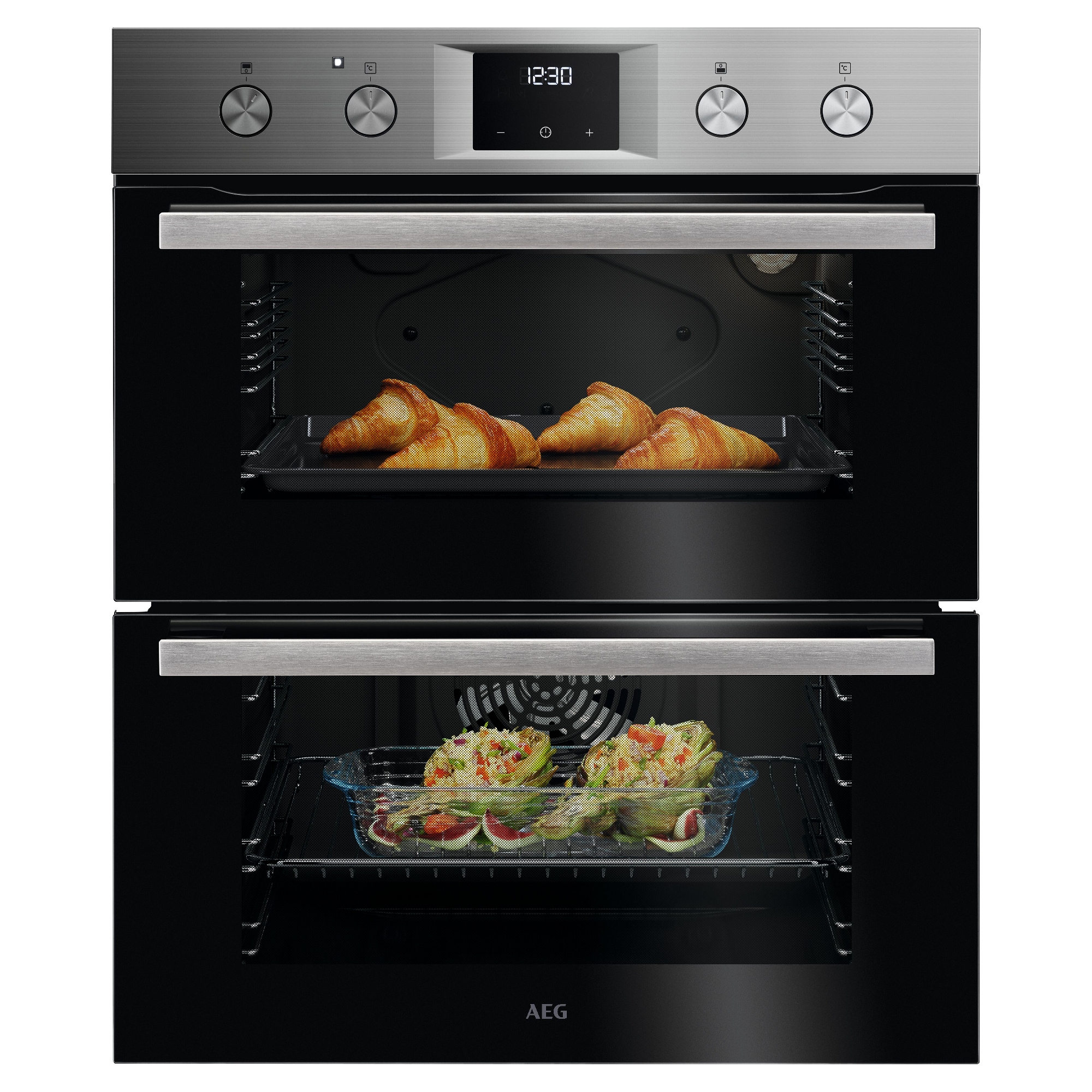 AEG Series 6000 SurroundCook Built-under Double Oven OU5NU20M - Stainless Steel