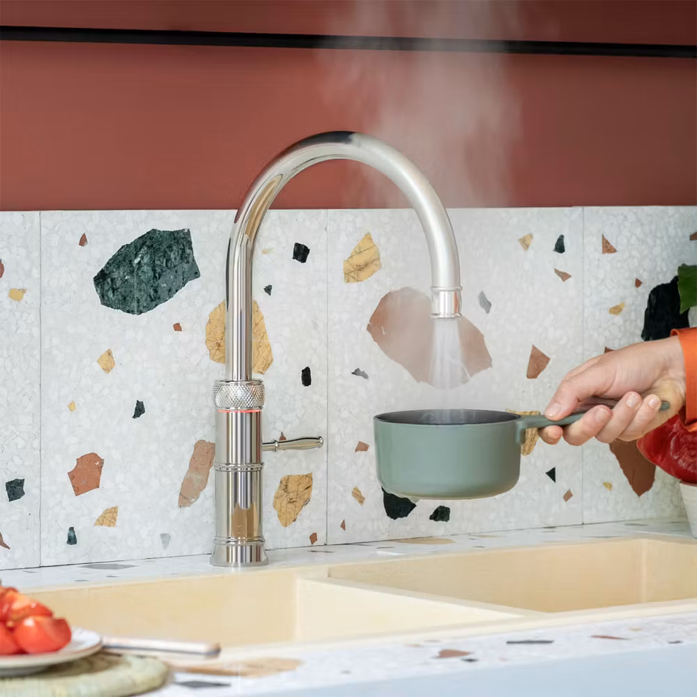 Quooker Combi+ Classic Fusion Round Boiling Water Tap COMBI+ CLASSIC FUSION ROUND NICKEL CFNRNIC - Nickel Quooker Combi+ Classic Fusion Round Boiling Water Tap COMBI+ CLASSIC FUSION ROUND NICKEL CFNRNIC - Nickel
