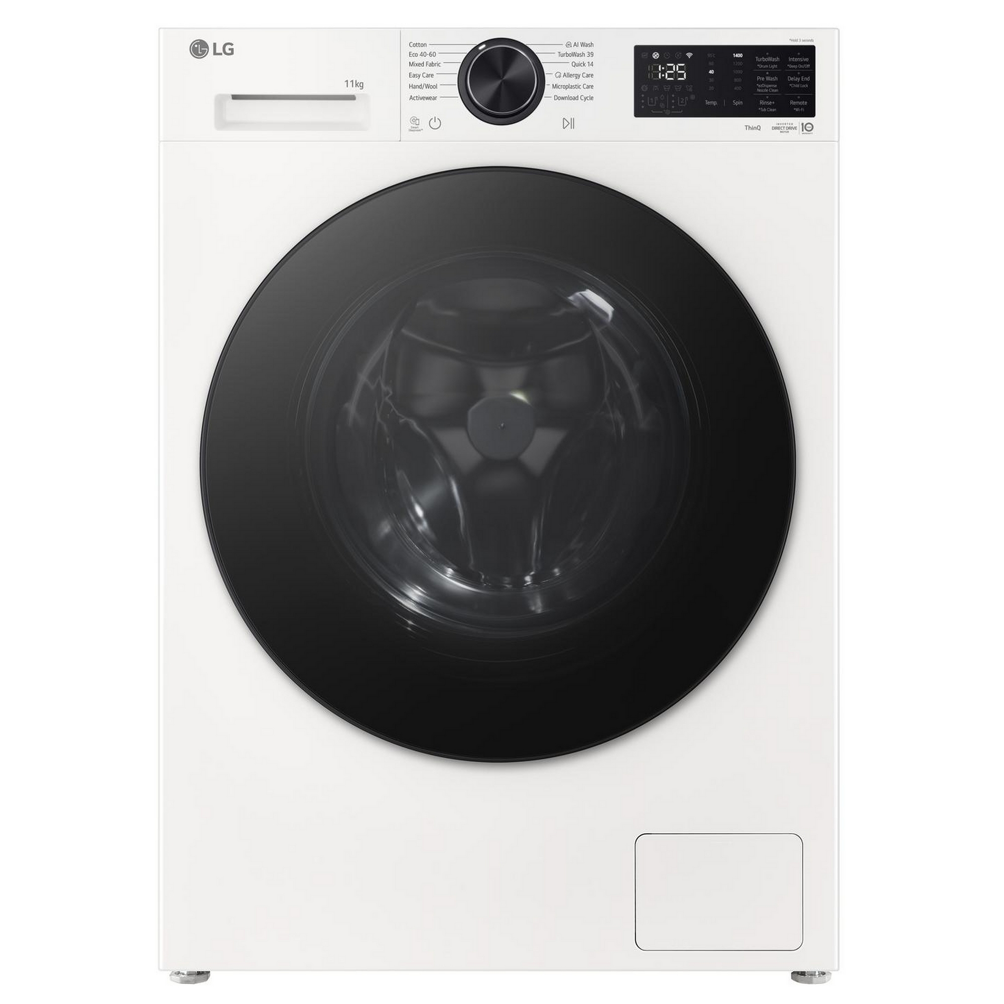LG Series 5 AI Direct Drive 11kg 1400 Spin Washing Machine F4X5011TWB - White