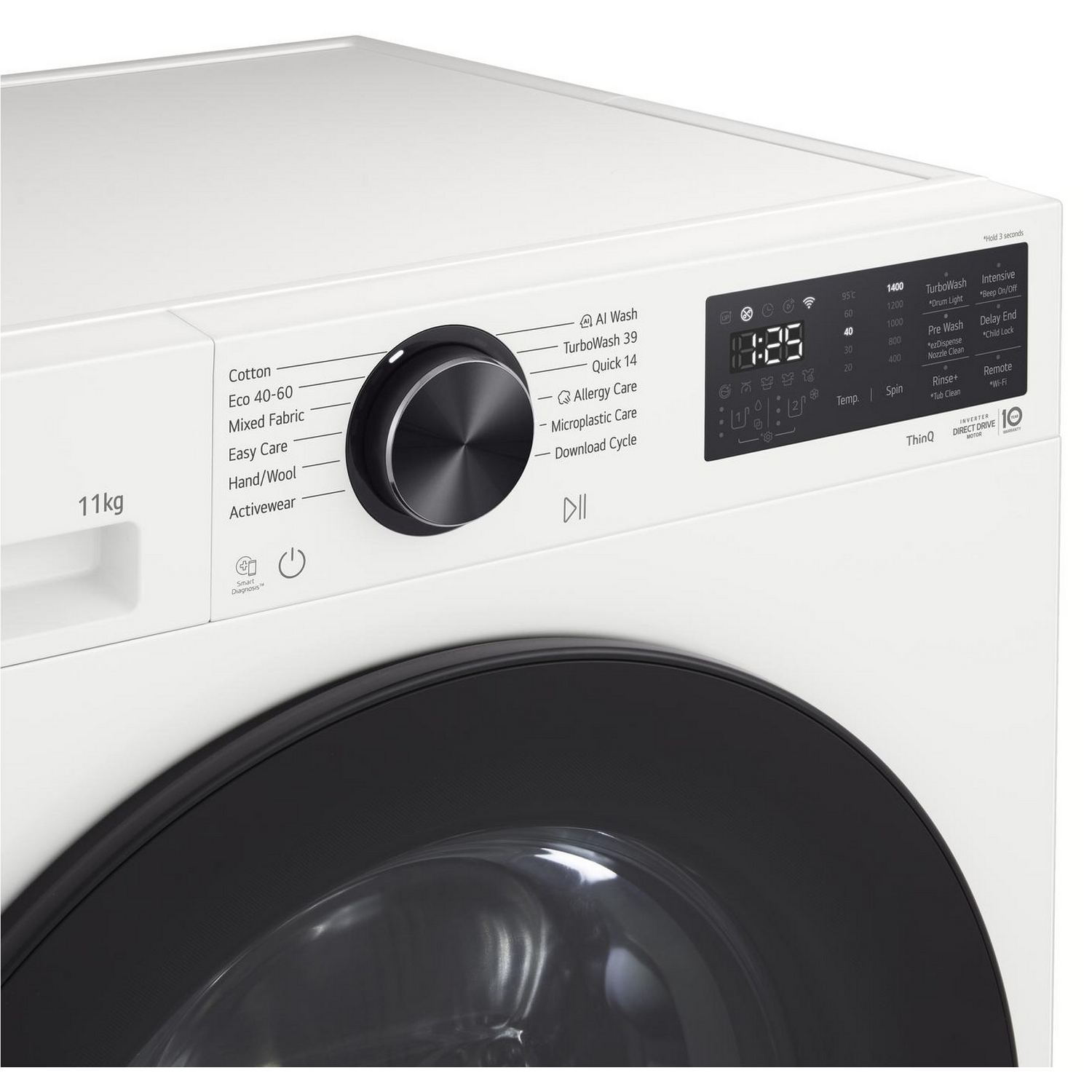LG Series 5 AI Direct Drive 11kg 1400 Spin Washing Machine F4X5011TWB - White LG Series 5 AI Direct Drive 11kg 1400 Spin Washing Machine F4X5011TWB - White