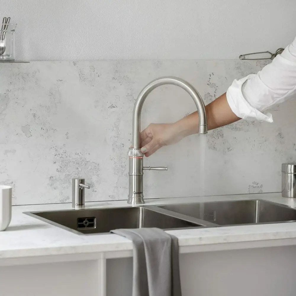 Quooker Combi Classic Fusion Round 3-in-1 Boiling Water Tap COMBI 2.2 CLASSIC FUSION ROUND SS CFNRSST - Stainless Steel Quooker Combi Classic Fusion Round 3-in-1 Boiling Water Tap COMBI 2.2 CLASSIC FUSION ROUND SS CFNRSST - Stainless Steel