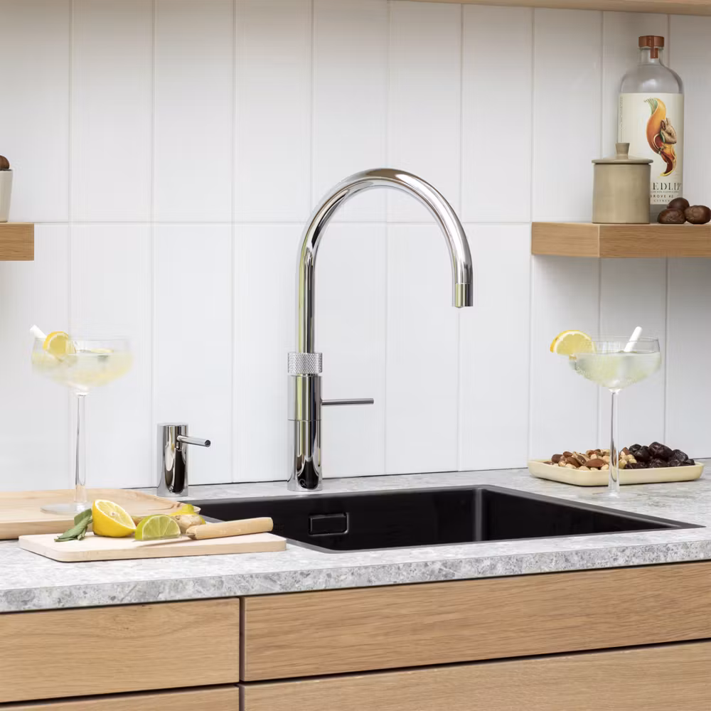 Quooker Combi+ Fusion Round Boiling Water Tap COMBI+ FUSION ROUND CHROME FNRCHR - Chrome Quooker Combi+ Fusion Round Boiling Water Tap COMBI+ FUSION ROUND CHROME FNRCHR - Chrome