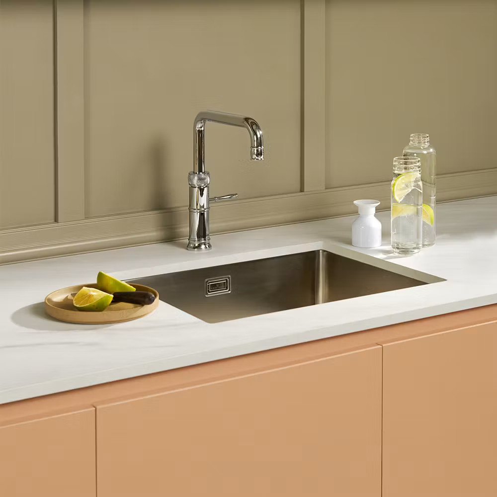 Quooker Combi Classic Fusion Square 3-in-1 Boiling Water Tap COMBI 2.2 CLASSIC FUSION SQUARE CHROME CFNSCHR - Chrome Quooker Combi Classic Fusion Square 3-in-1 Boiling Water Tap COMBI 2.2 CLASSIC FUSION SQUARE CHROME CFNSCHR - Chrome