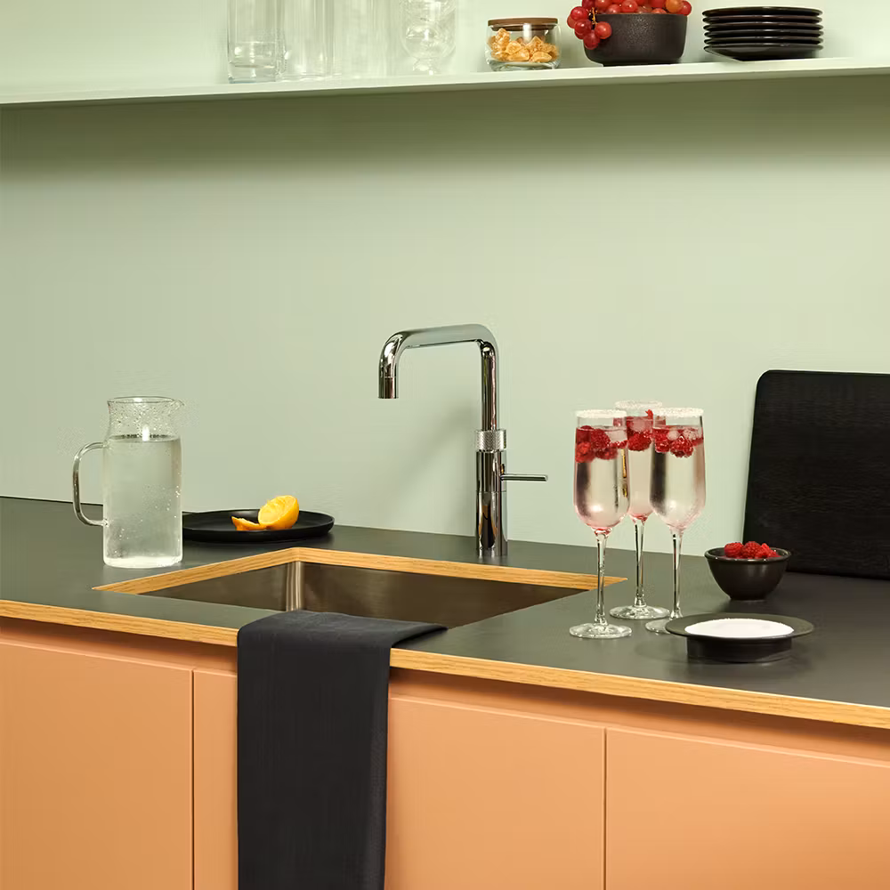 Quooker Combi Fusion Square 3-in-1 Boiling Water Tap COMBI 2.2 FUSION SQUARE CHROME FNSCHR - Chrome Quooker Combi Fusion Square 3-in-1 Boiling Water Tap COMBI 2.2 FUSION SQUARE CHROME FNSCHR - Chrome
