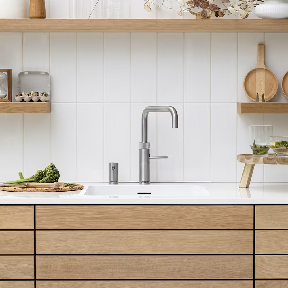 Quooker Combi+ Fusion Square Boiling Water Tap COMBI+ FUSION SQUARE SS FNSSST - Stainless Steel Quooker Combi+ Fusion Square Boiling Water Tap COMBI+ FUSION SQUARE SS FNSSST - Stainless Steel