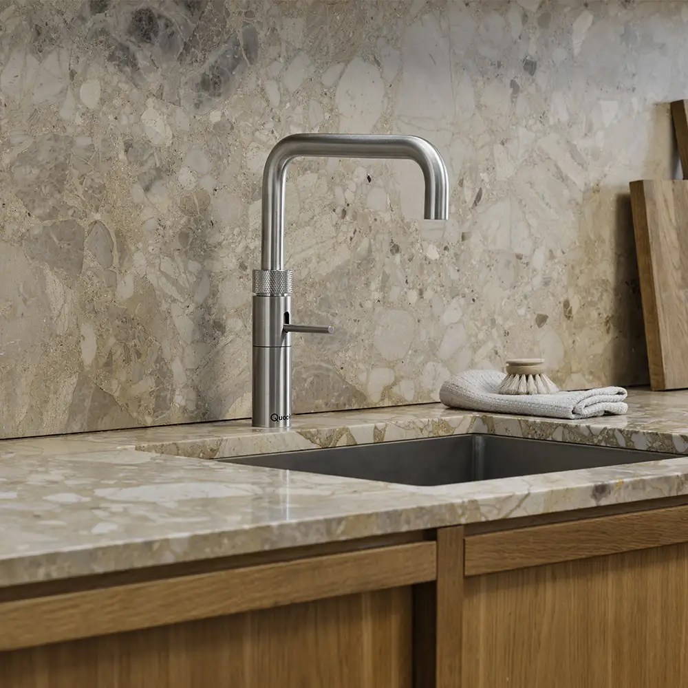 Quooker Combi+ Fusion Square Boiling Water Tap COMBI+ FUSION SQUARE SS FNSSST - Stainless Steel Quooker Combi+ Fusion Square Boiling Water Tap COMBI+ FUSION SQUARE SS FNSSST - Stainless Steel