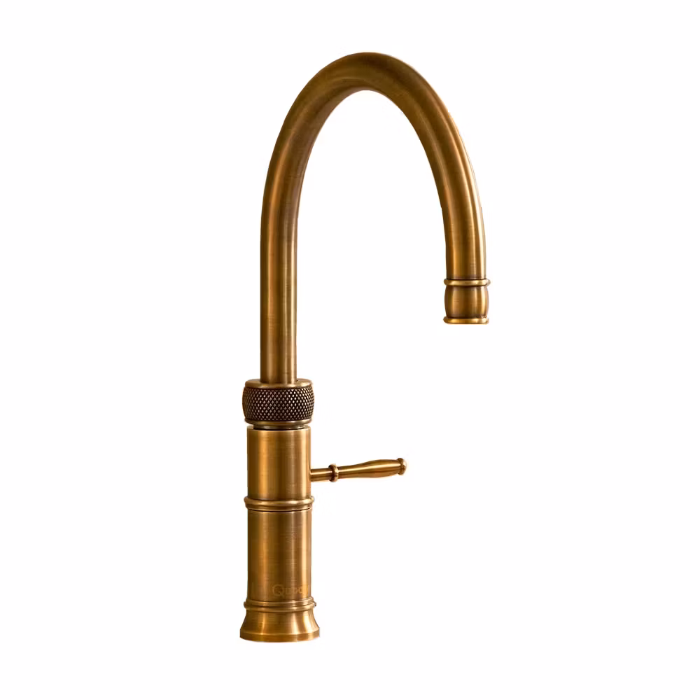Quooker Combi Classic Fusion Round 3-in-1 Boiling Water Tap COMBI 2.2 CLASSIC FUSION ROUND PTN CFNRPTB - Patinated Brass