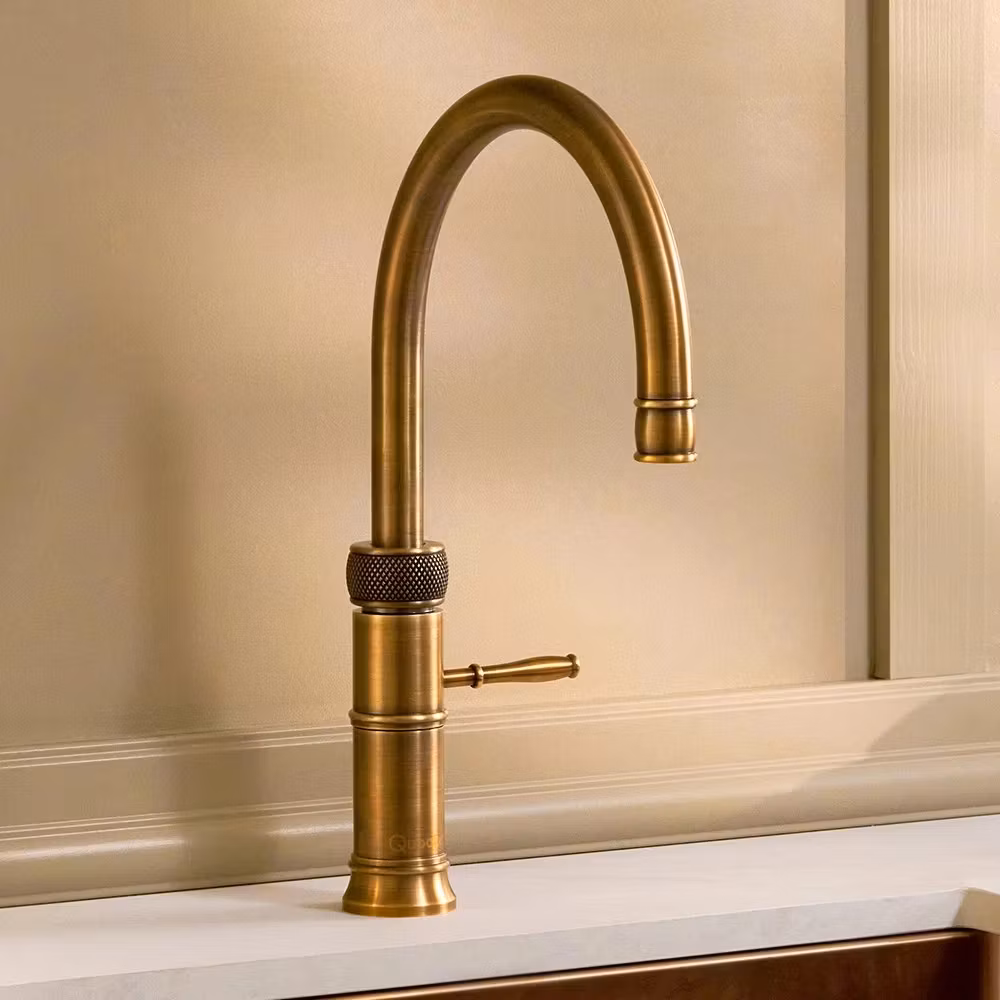 Quooker Combi+ Classic Fusion Round Boiling Water Tap COMBI+ CLASSIC FUSION ROUND PTN CFNRPTB - Patinated Brass Quooker Combi+ Classic Fusion Round Boiling Water Tap COMBI+ CLASSIC FUSION ROUND PTN CFNRPTB - Patinated Brass