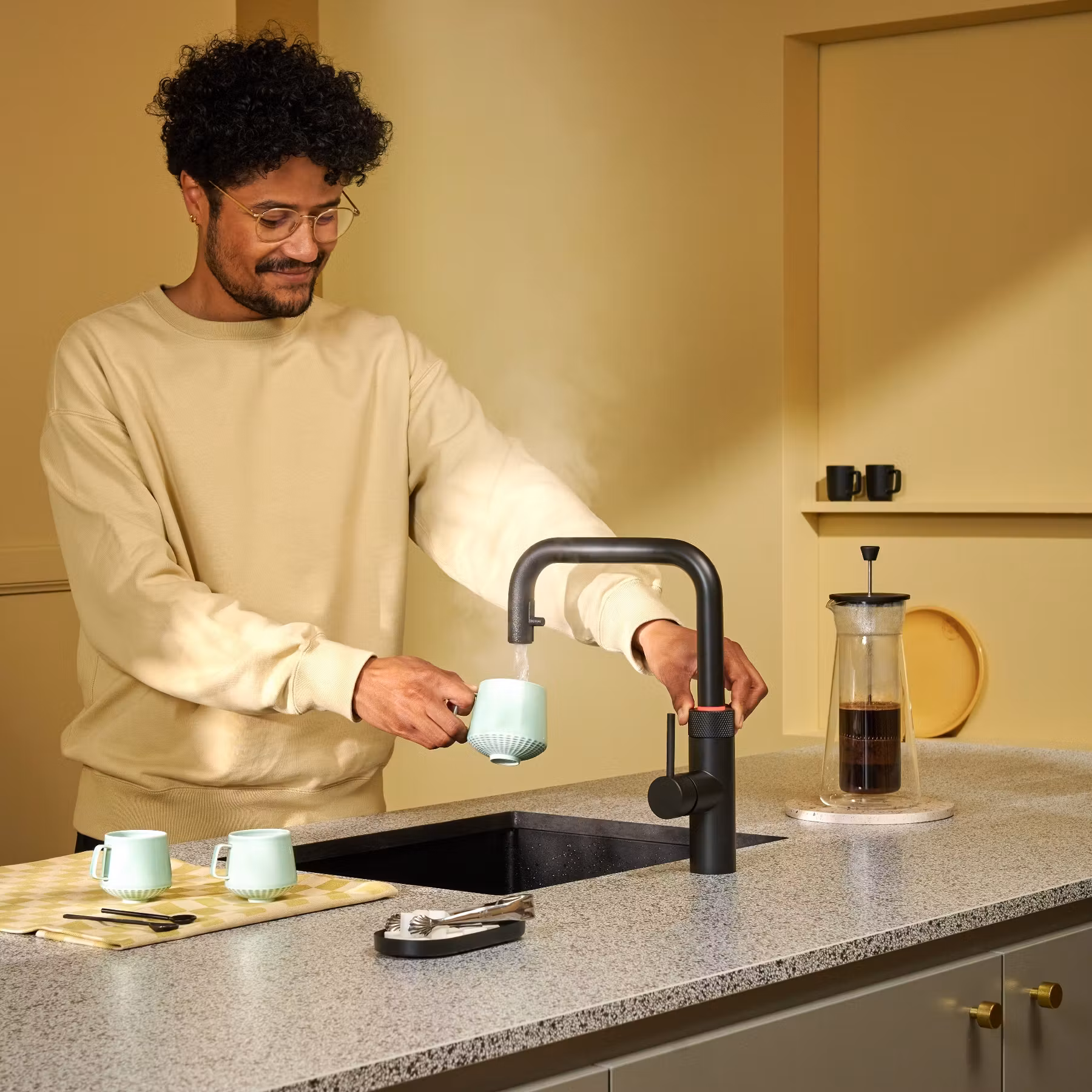 Quooker Combi+ Flex Square Boiling Water Tap COMBI+ FLEX SQUARE BLACK FXSBLK - Black Quooker Combi+ Flex Square Boiling Water Tap COMBI+ FLEX SQUARE BLACK FXSBLK - Black