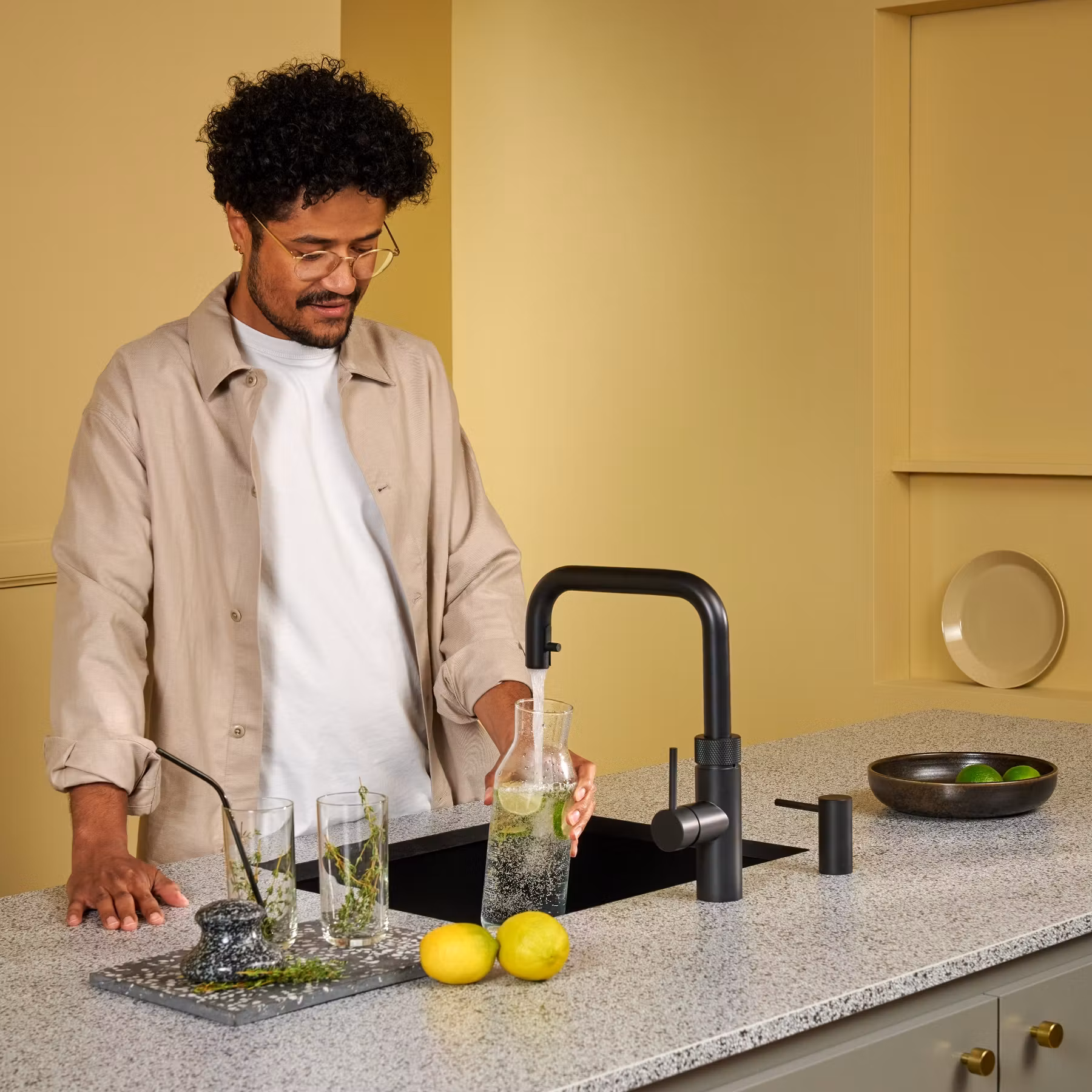 Quooker Combi+ Flex Square Boiling Water Tap COMBI+ FLEX SQUARE BLACK FXSBLK - Black Quooker Combi+ Flex Square Boiling Water Tap COMBI+ FLEX SQUARE BLACK FXSBLK - Black