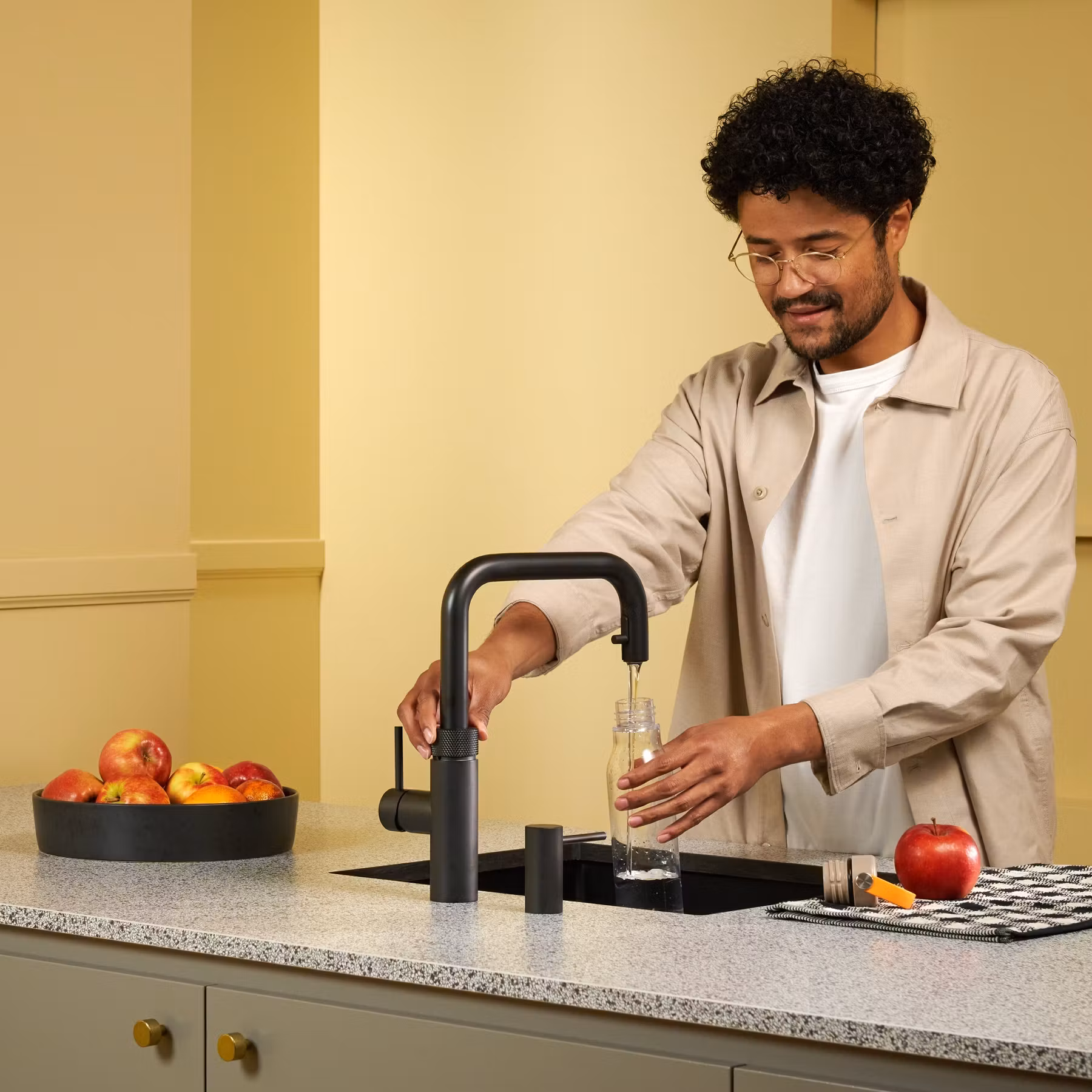 Quooker Combi Flex Square Boiling Water Tap COMBI 2.2 FLEX SQUARE BLK FXSBLK - Black Quooker Combi Flex Square Boiling Water Tap COMBI 2.2 FLEX SQUARE BLK FXSBLK - Black
