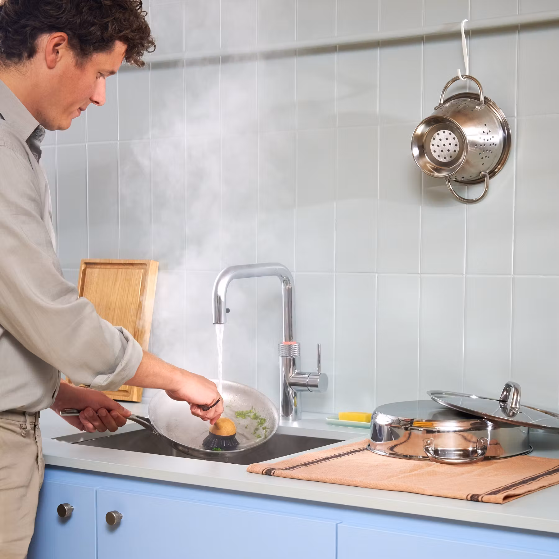 Quooker Combi+ Flex Square Boiling Water Tap COMBI+ FLEX SQUARE CHROME FXSCHR - Chrome Quooker Combi+ Flex Square Boiling Water Tap COMBI+ FLEX SQUARE CHROME FXSCHR - Chrome
