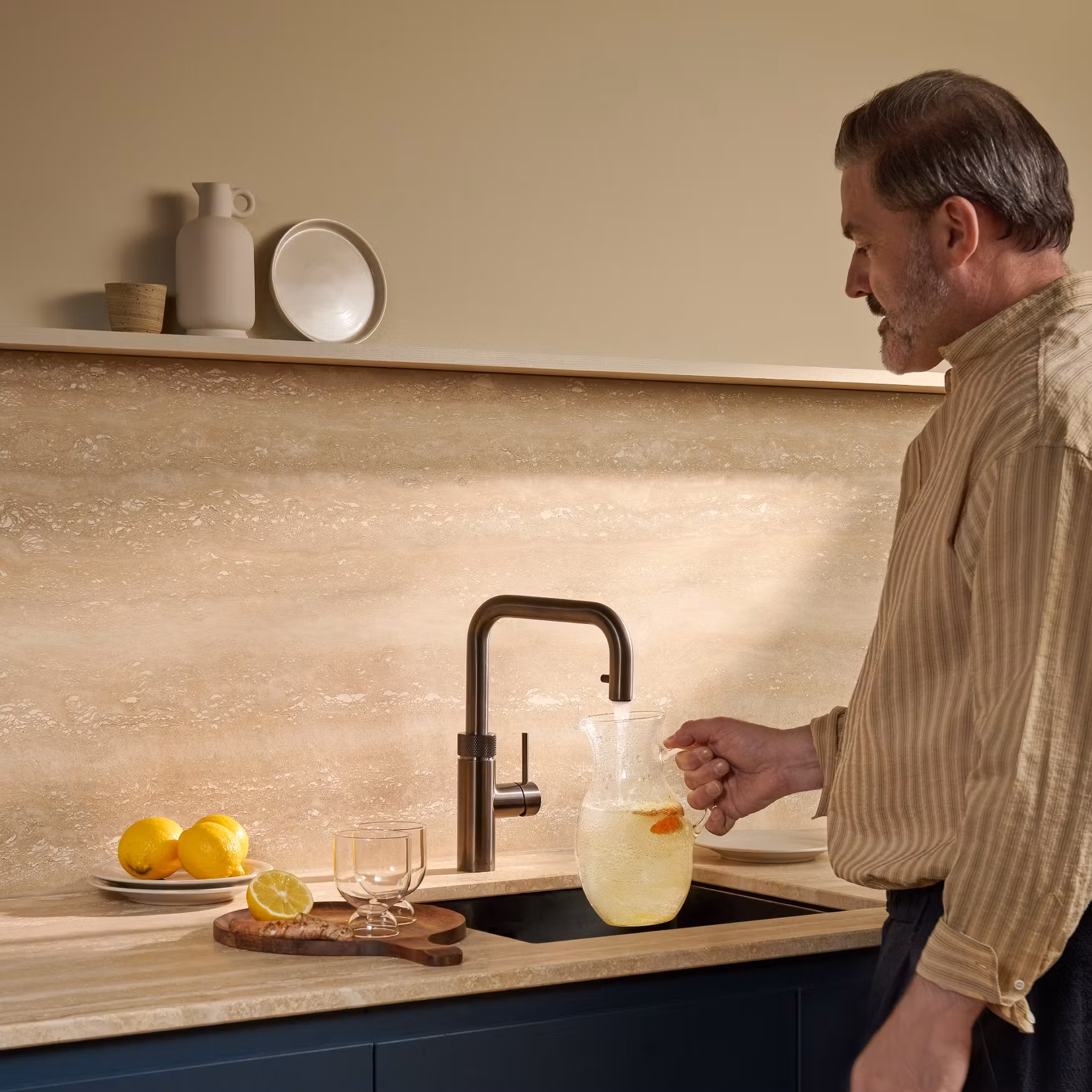 Quooker Flex Square 3-in-1 Boiling Water Tap PRO3 FLEX SQUARE GUNMETAL FXSGME - Gunmetal Quooker Flex Square 3-in-1 Boiling Water Tap PRO3 FLEX SQUARE GUNMETAL FXSGME - Gunmetal