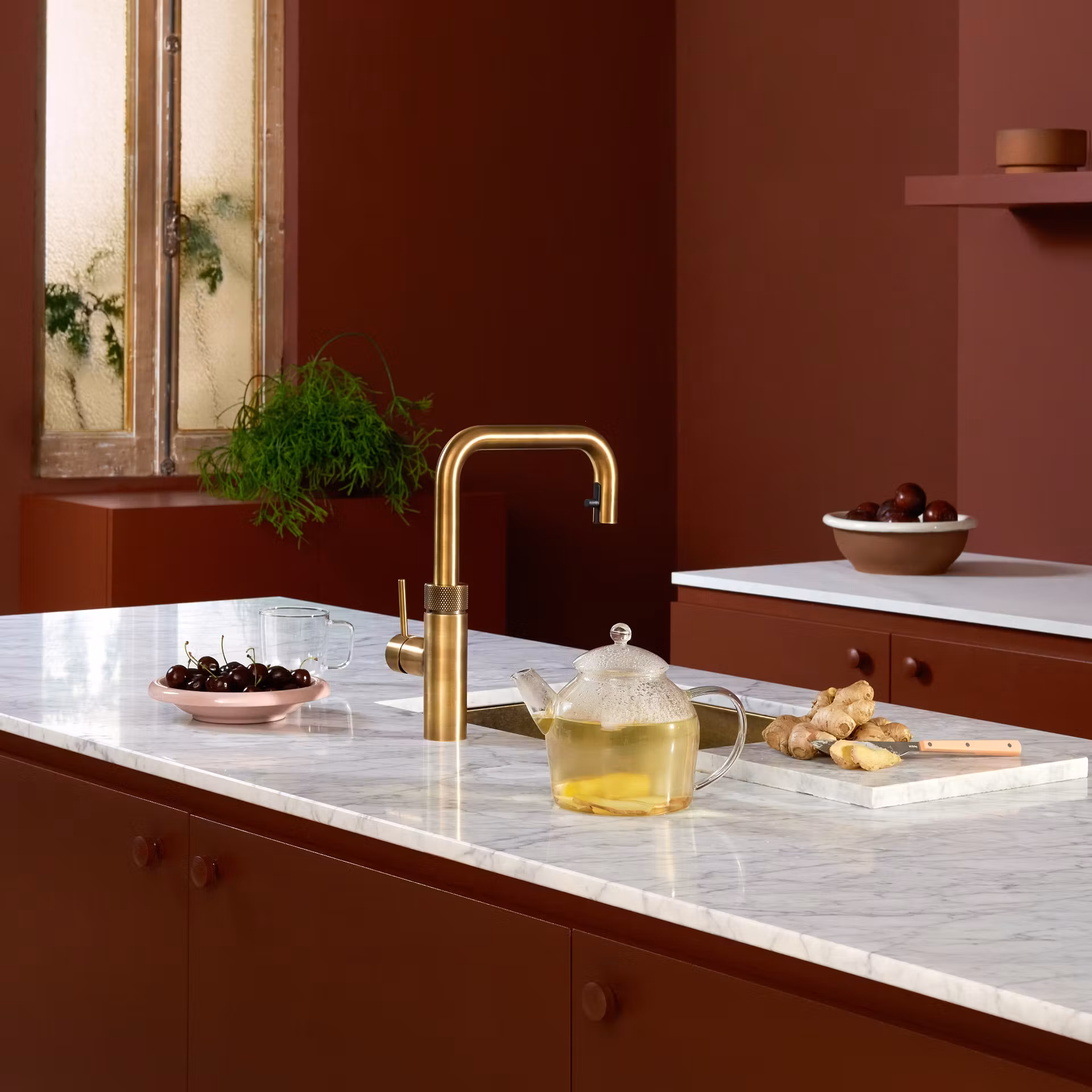 Quooker Flex Square 3-in-1 Boiling Water Tap PRO3 FLEX SQUARE PTB FXSPTB - Patinated Brass Quooker Flex Square 3-in-1 Boiling Water Tap PRO3 FLEX SQUARE PTB FXSPTB - Patinated Brass