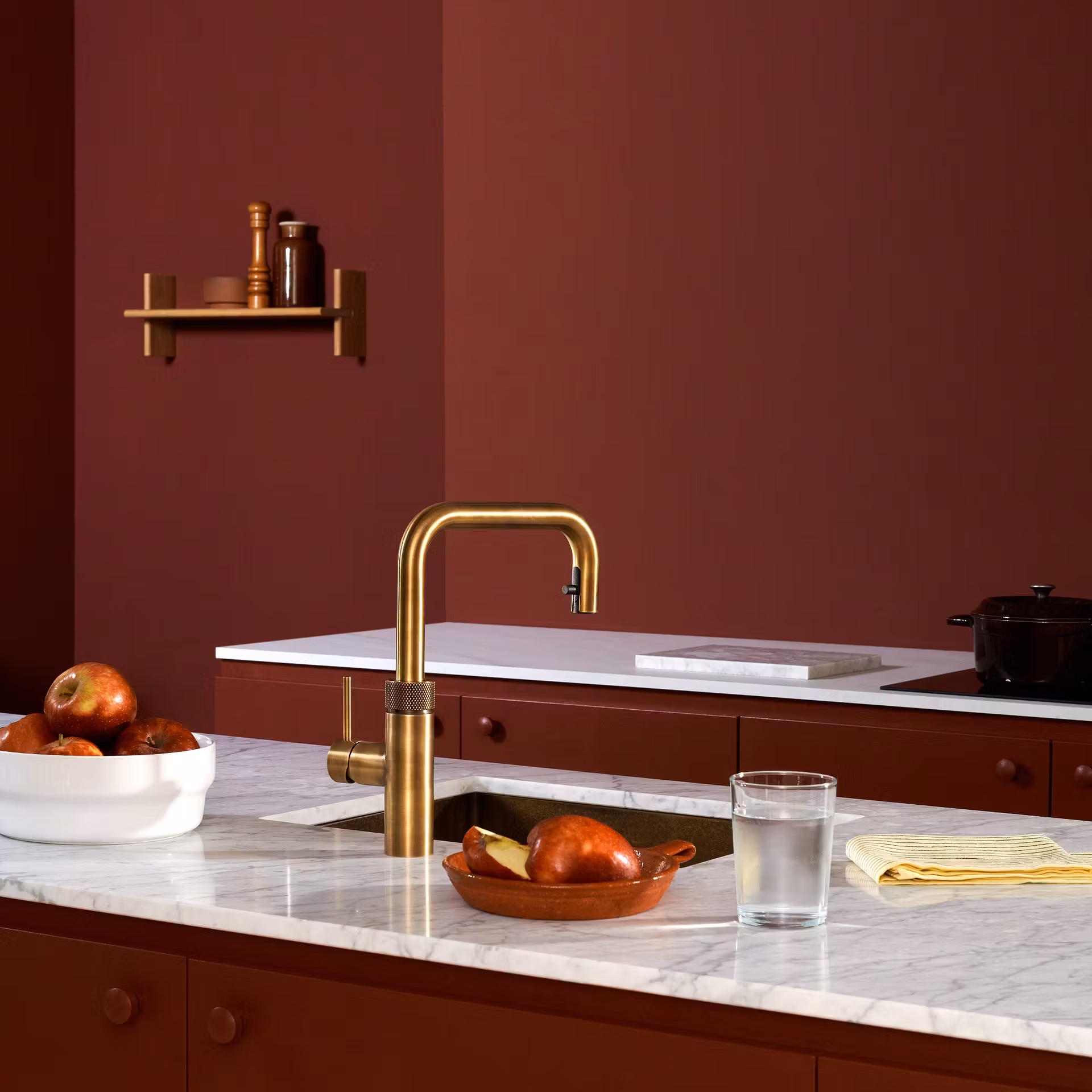 Quooker Combi+ Flex Square Boiling Water Tap COMBI+ FLEX SQUARE PTB FXSPTB - Patinated Brass Quooker Combi+ Flex Square Boiling Water Tap COMBI+ FLEX SQUARE PTB FXSPTB - Patinated Brass