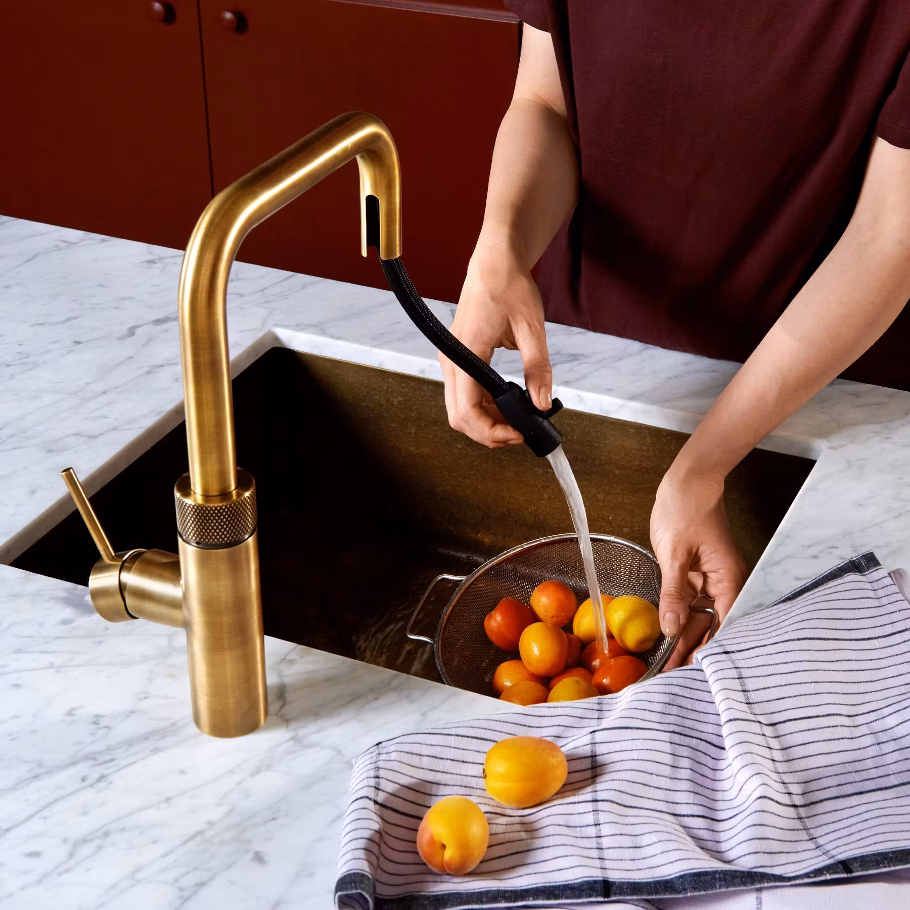 Quooker Combi+ Flex Square Boiling Water Tap COMBI+ FLEX SQUARE PTB FXSPTB - Patinated Brass Quooker Combi+ Flex Square Boiling Water Tap COMBI+ FLEX SQUARE PTB FXSPTB - Patinated Brass