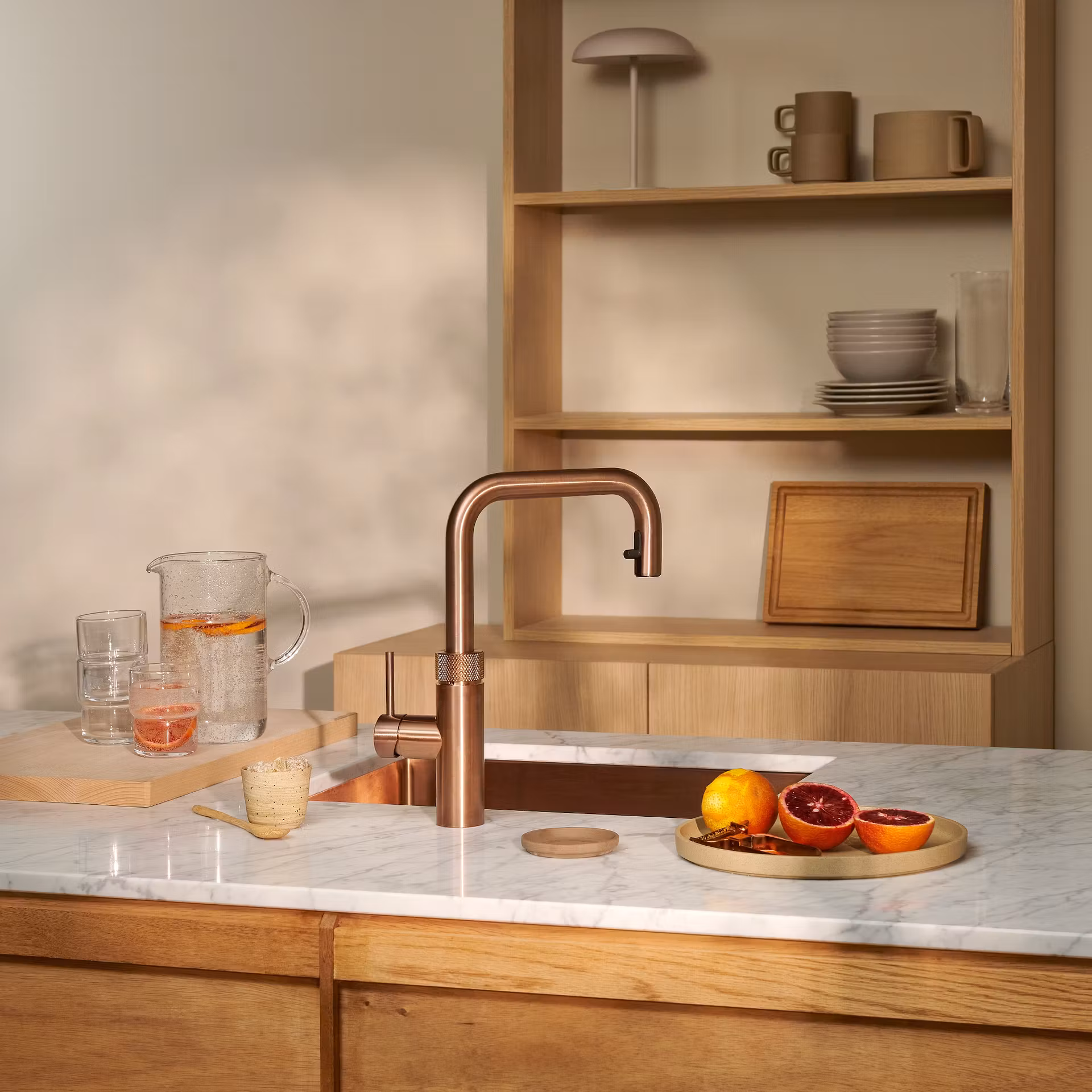 Quooker Combi Flex Square Boiling Water Tap COMBI 2.2 FLEX SQUARE ROSE COPPER FXSRCO - Rose Copper Quooker Combi Flex Square Boiling Water Tap COMBI 2.2 FLEX SQUARE ROSE COPPER FXSRCO - Rose Copper