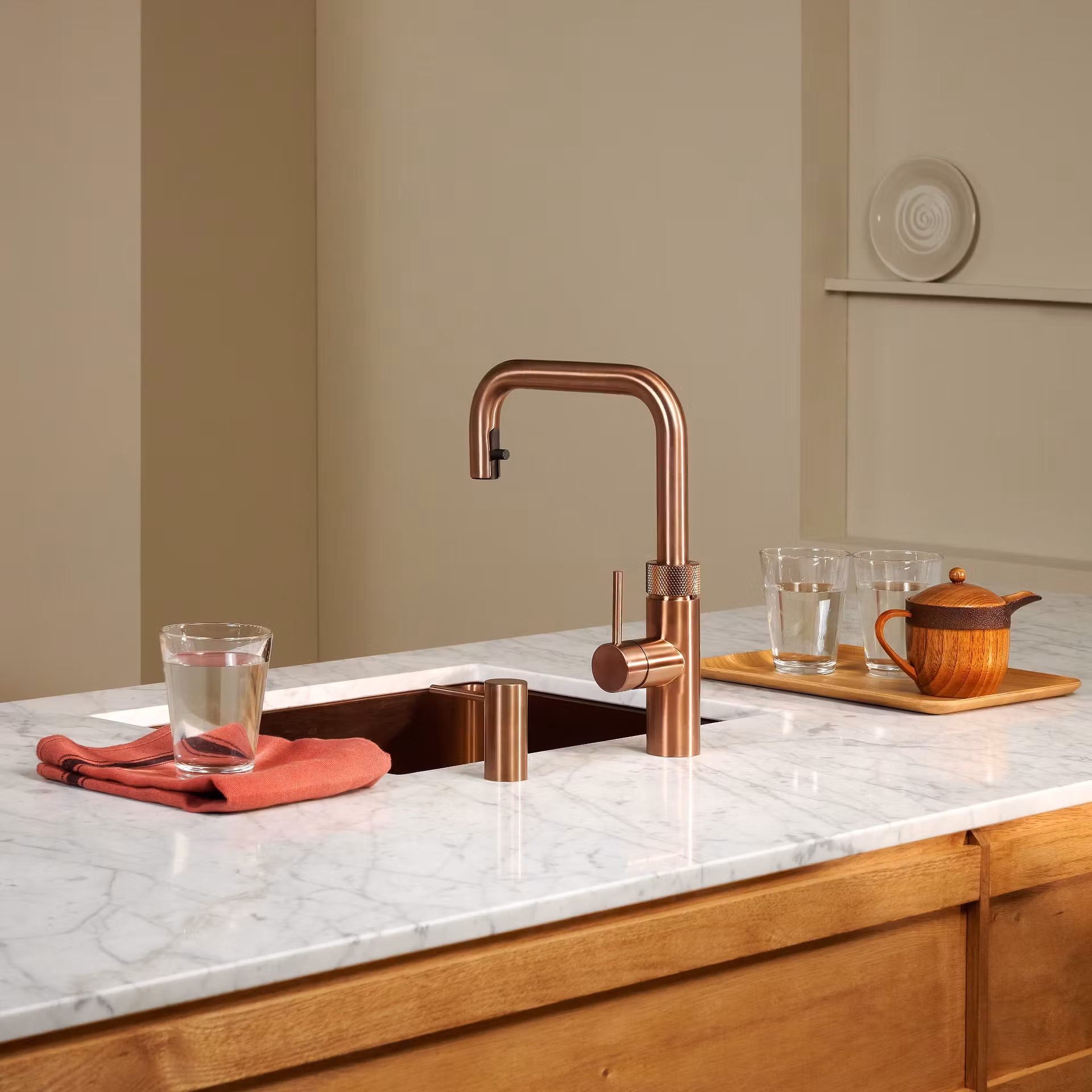 Quooker Combi Flex Square Boiling Water Tap COMBI 2.2 FLEX SQUARE ROSE COPPER FXSRCO - Rose Copper Quooker Combi Flex Square Boiling Water Tap COMBI 2.2 FLEX SQUARE ROSE COPPER FXSRCO - Rose Copper