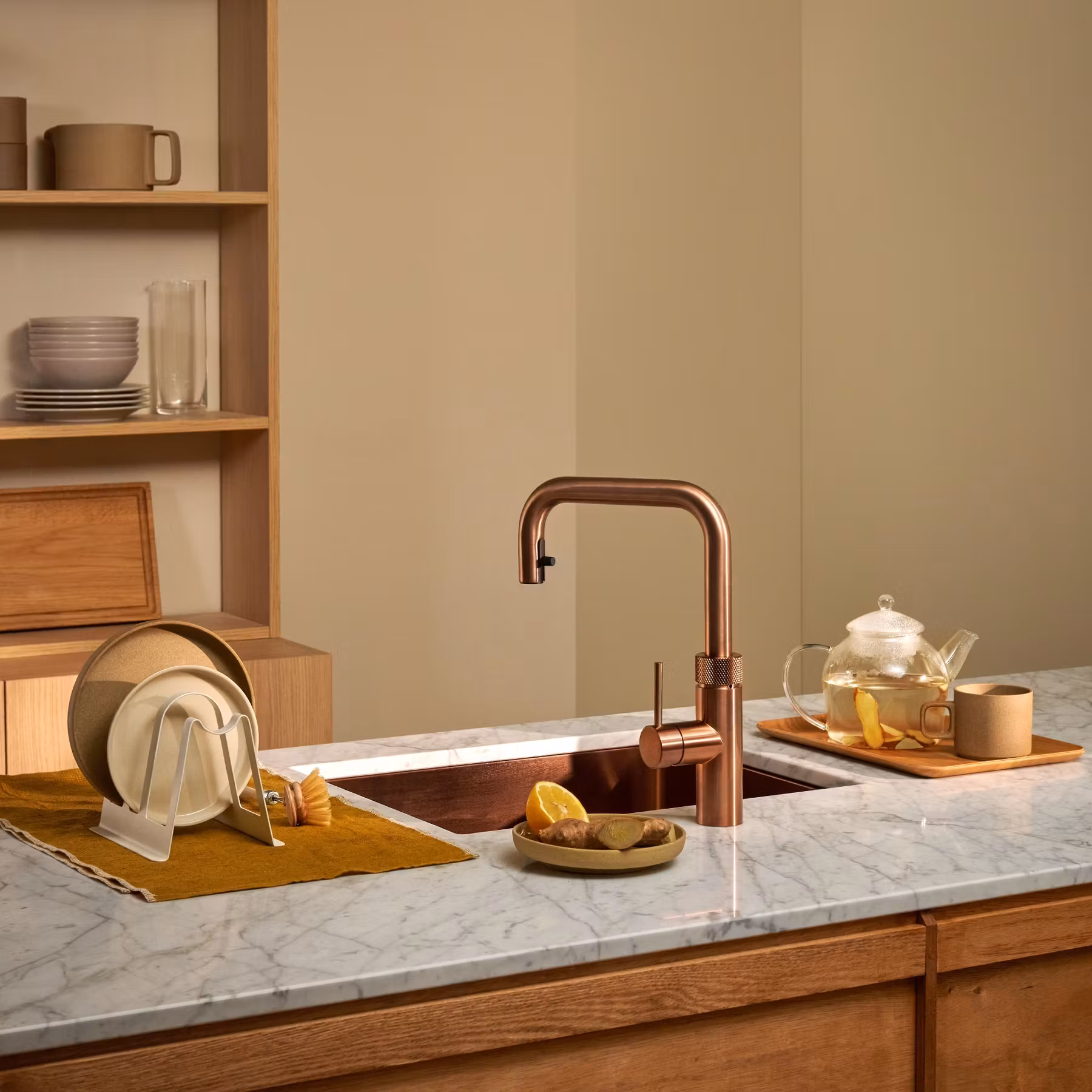 Quooker Combi Flex Square Boiling Water Tap COMBI 2.2 FLEX SQUARE ROSE COPPER FXSRCO - Rose Copper Quooker Combi Flex Square Boiling Water Tap COMBI 2.2 FLEX SQUARE ROSE COPPER FXSRCO - Rose Copper