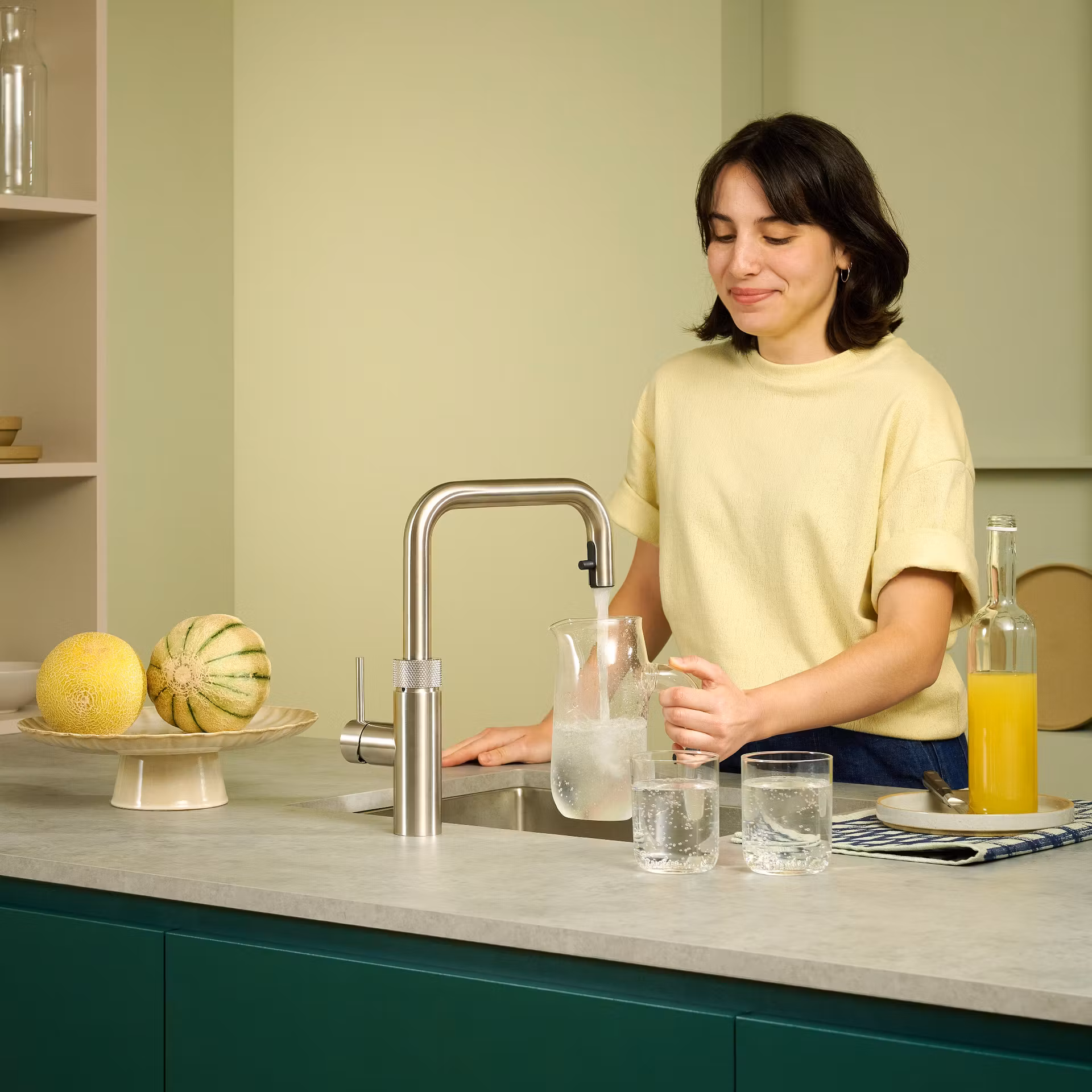 Quooker Combi+ Flex Square Boiling Water Tap COMBI+ FLEX SQUARE SS FXSSST - Stainless Steel Quooker Combi+ Flex Square Boiling Water Tap COMBI+ FLEX SQUARE SS FXSSST - Stainless Steel