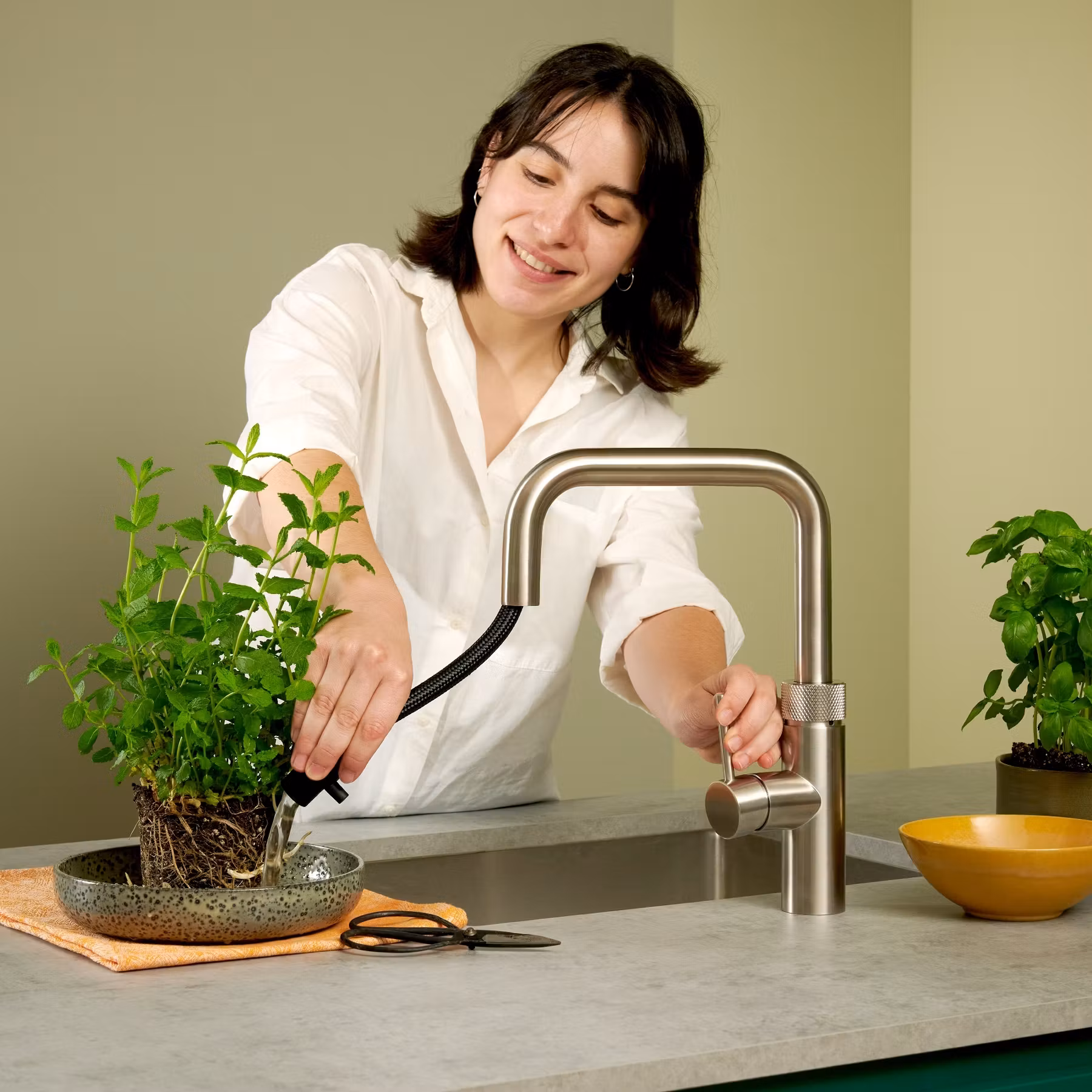 Quooker Combi+ Flex Square Boiling Water Tap COMBI+ FLEX SQUARE SS FXSSST - Stainless Steel Quooker Combi+ Flex Square Boiling Water Tap COMBI+ FLEX SQUARE SS FXSSST - Stainless Steel